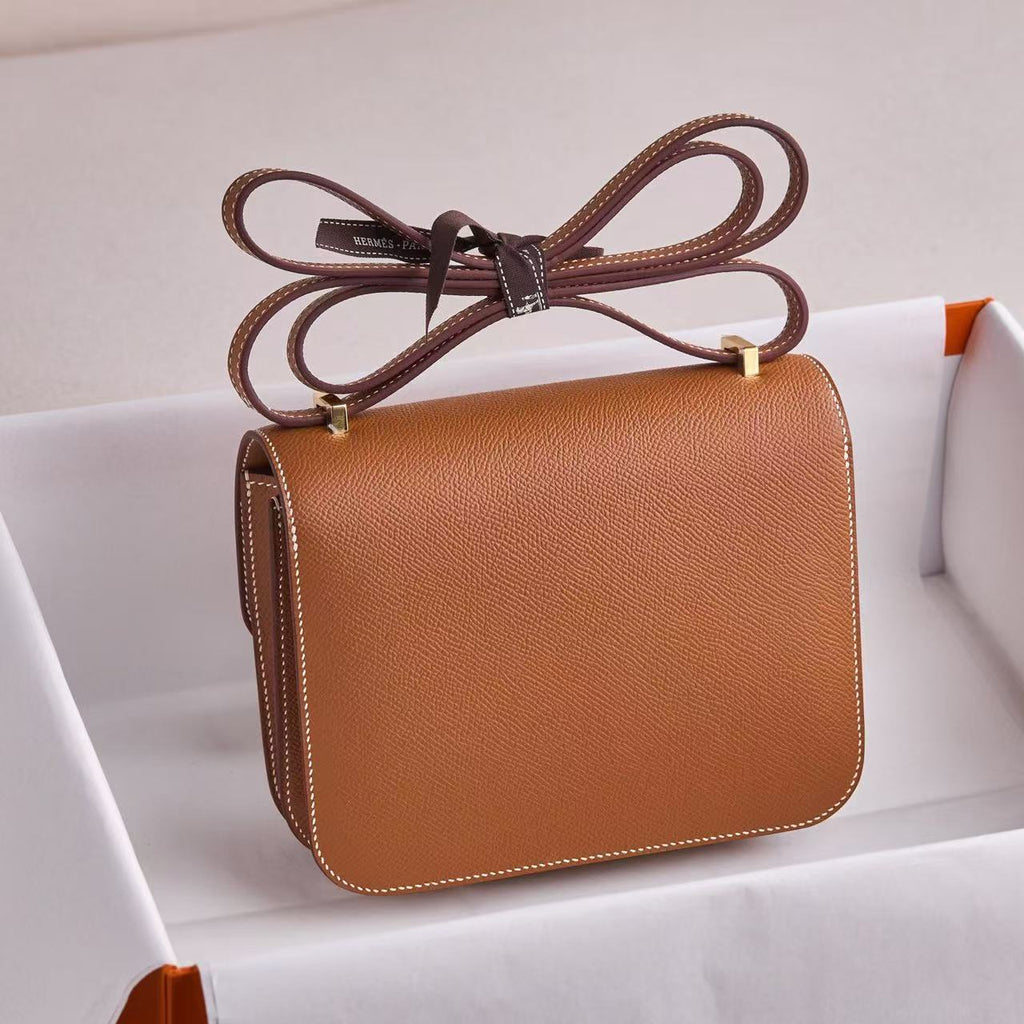 Hermes Gold Constance 19cm Epsom Gold Hardware