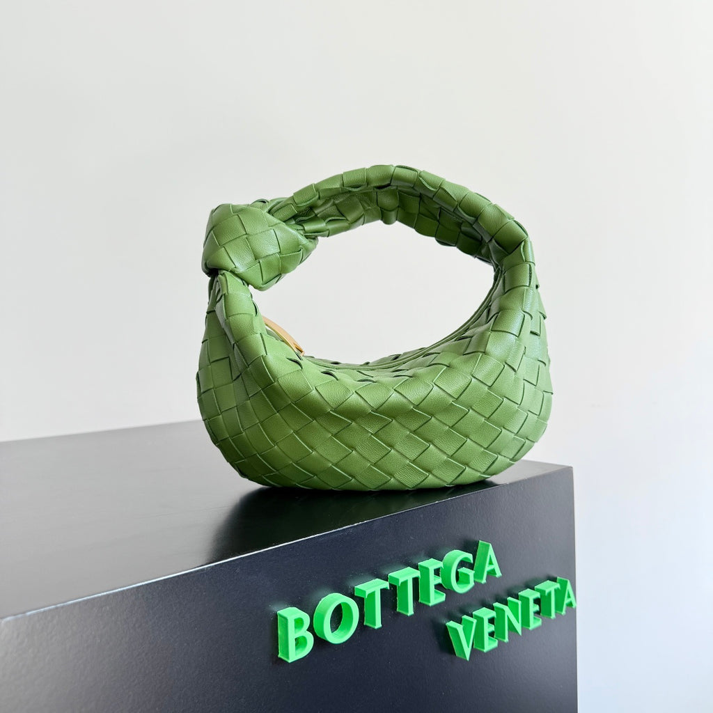 Bottega Veneta Green Intrecciato Jodie Hobo Bag