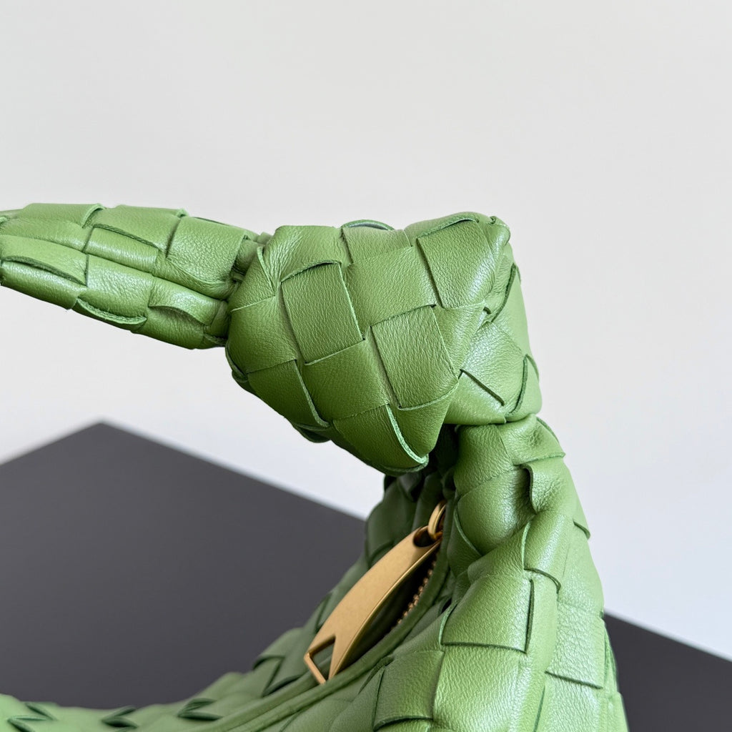 Bottega Veneta Green Intrecciato Jodie Hobo Bag