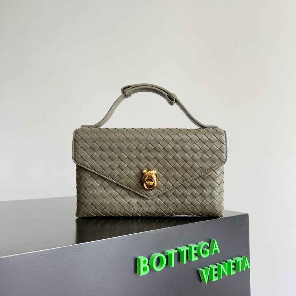Bottega Veneta Olive Green Intrecciato Woven Leather Shoulder Bag