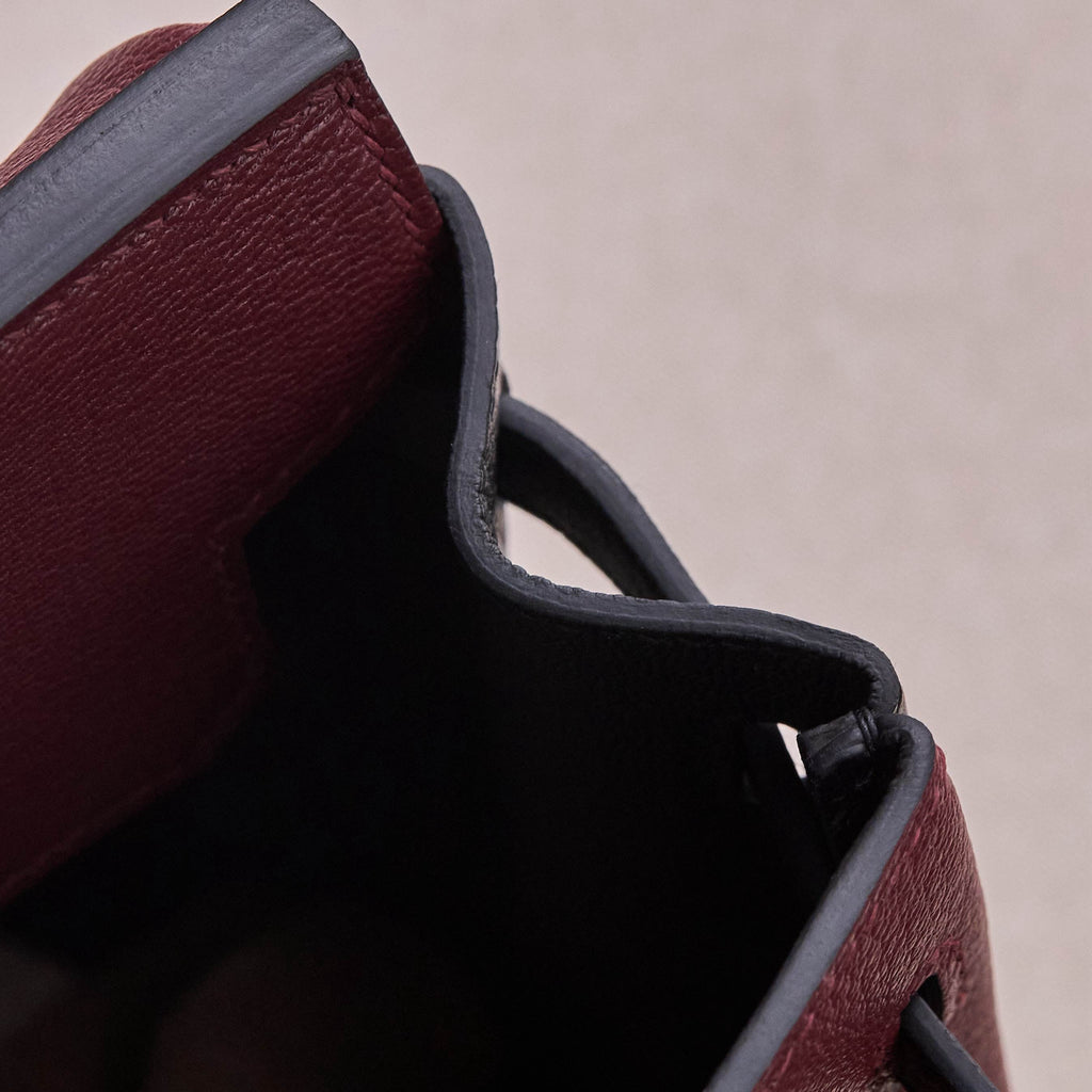 Hermès Special Order Bordeaux Black Birkin 25 cm Togo Gold Hardware