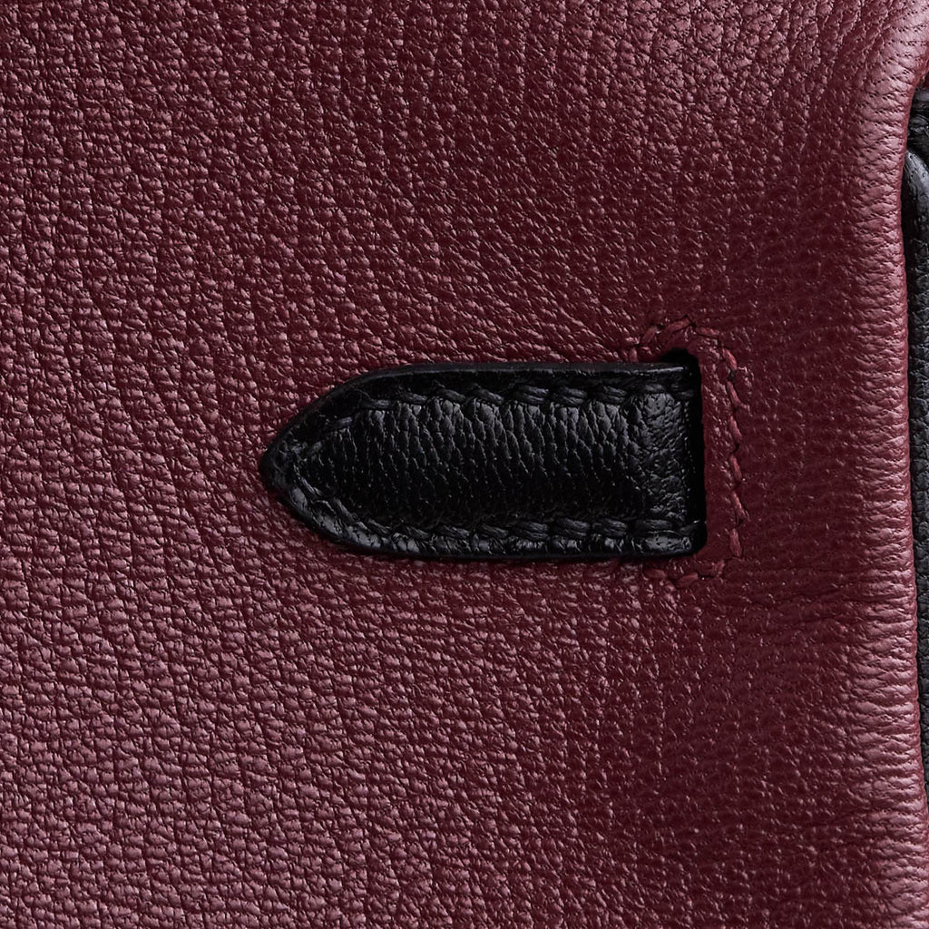 Hermès Special Order Bordeaux Black Birkin 25 cm Togo Gold Hardware