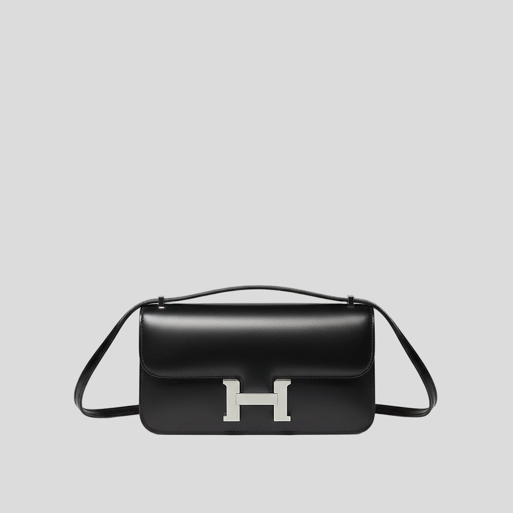 Hermès Constance Elan handbag in Black Box Leather with Palladium Hardware