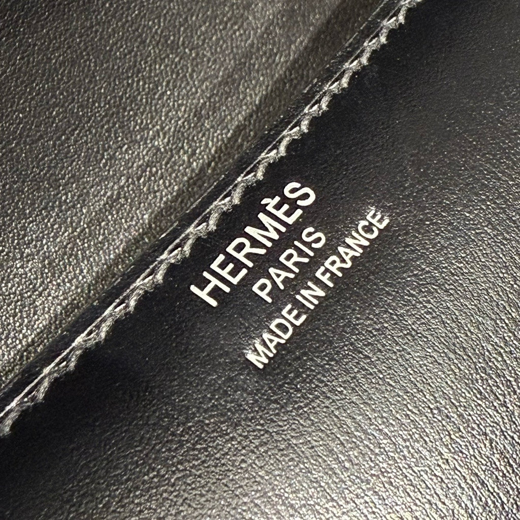 Hermès Constance Elan handbag in Black Box Leather with Palladium Hardware