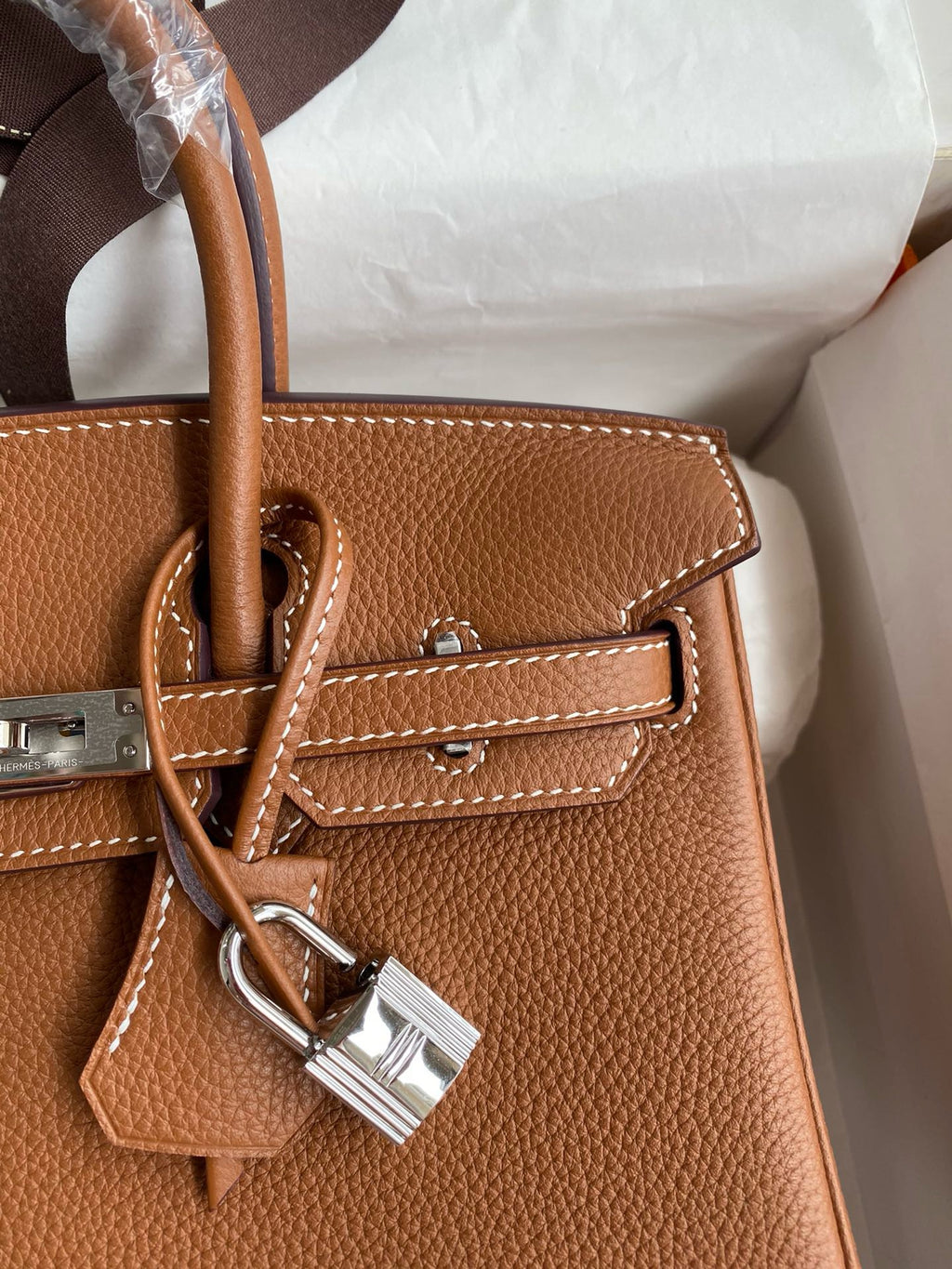 Hermès Gold Birkin 25 cm Togo Palladium Hardware