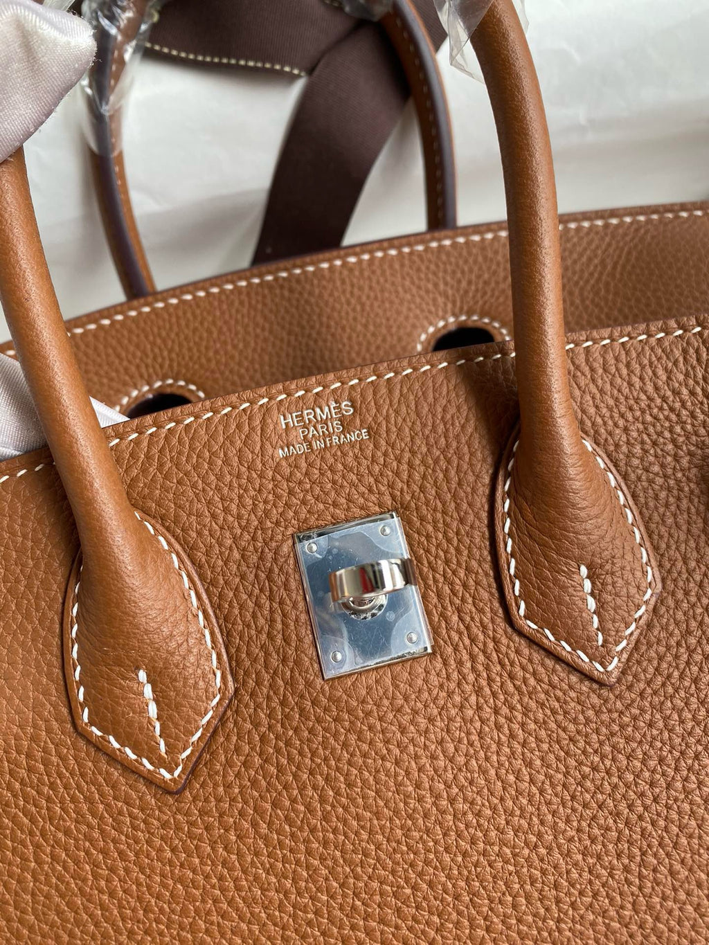 Hermès Gold Birkin 25 cm Togo Palladium Hardware