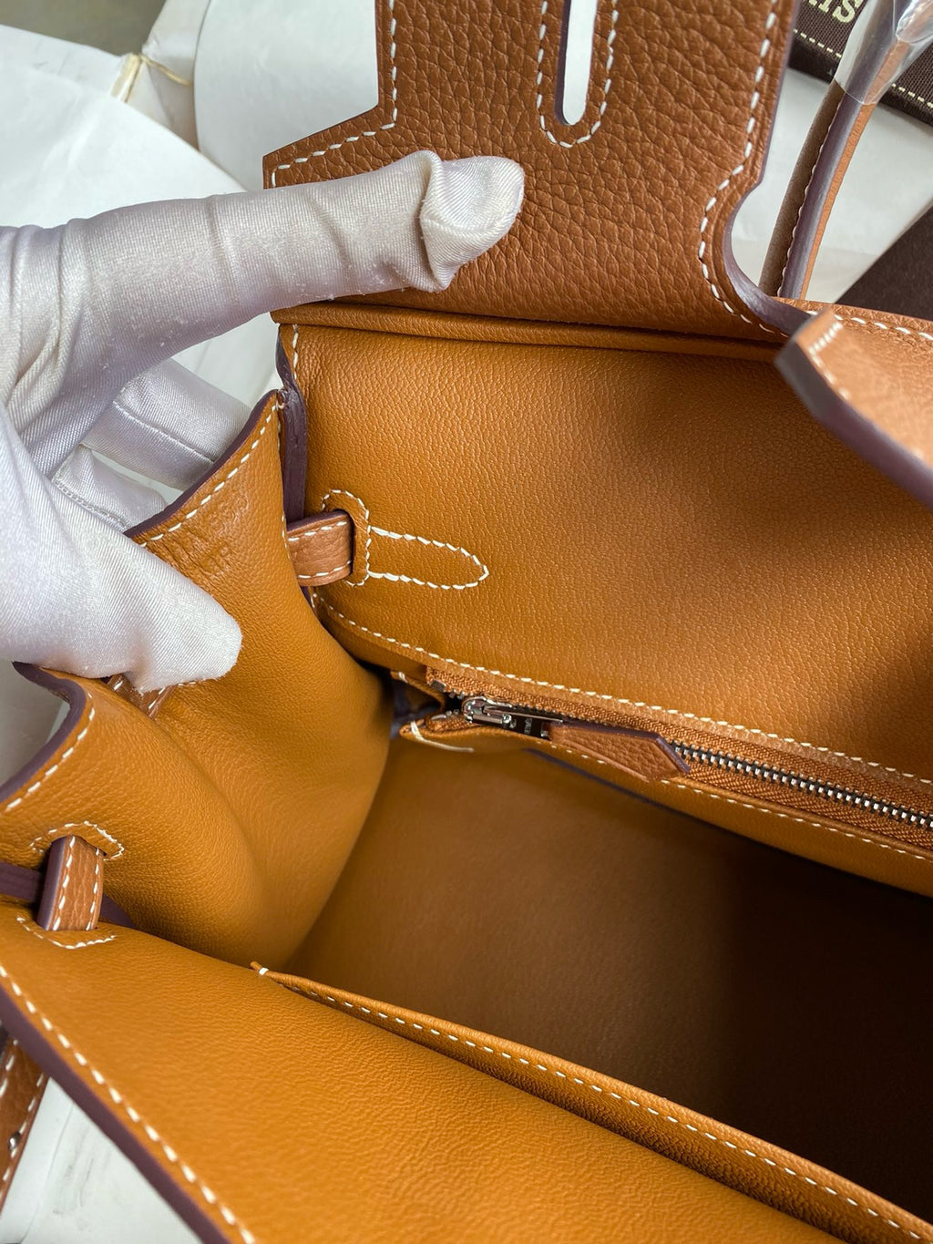 Hermès Gold Birkin 25 cm Togo Palladium Hardware