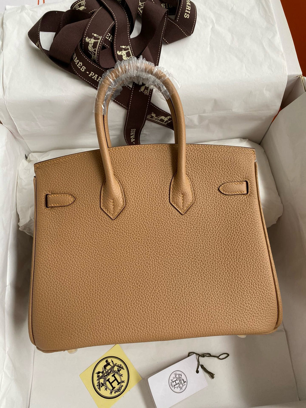 Hermès Etoupe Birkin 25 cm Togo Gold Hardware
