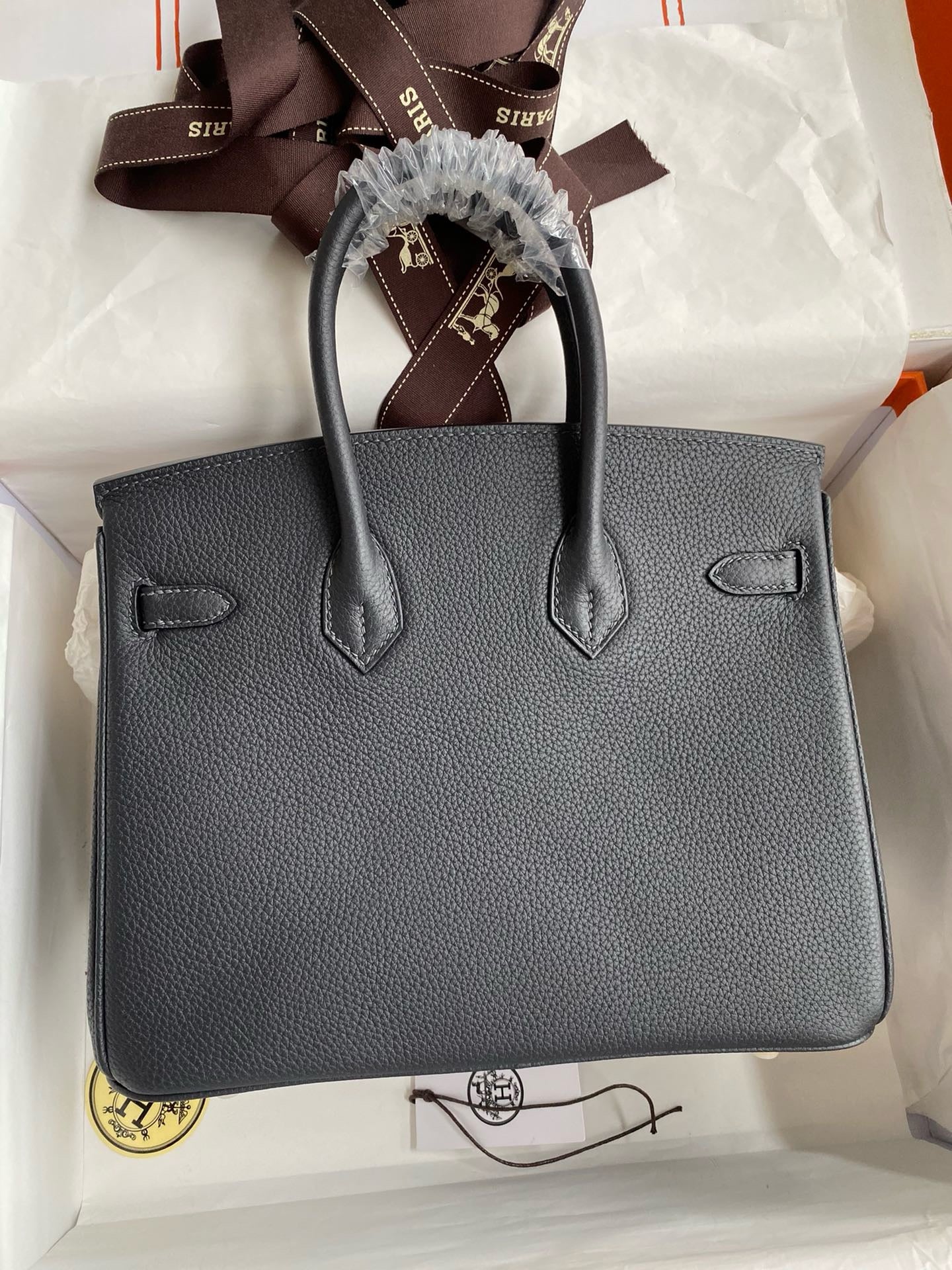 Hermes Ardoise Birkin 25 cm Togo Gold Hardware