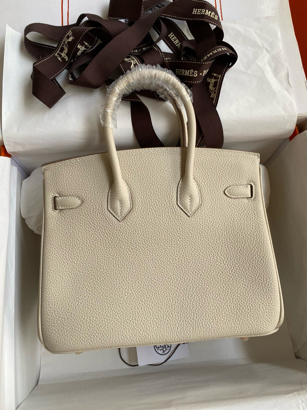 Hermès Craie Birkin 25 cm Togo Gold Hardware