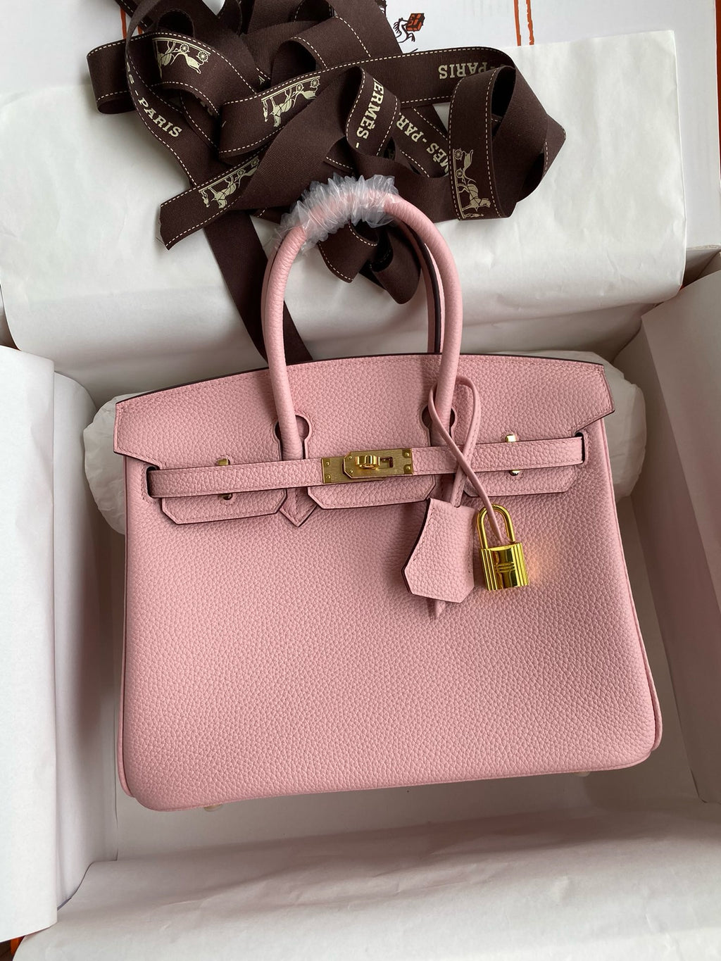 Hermès Sakura Rose Birkin 25 cm Togo Gold Hardware