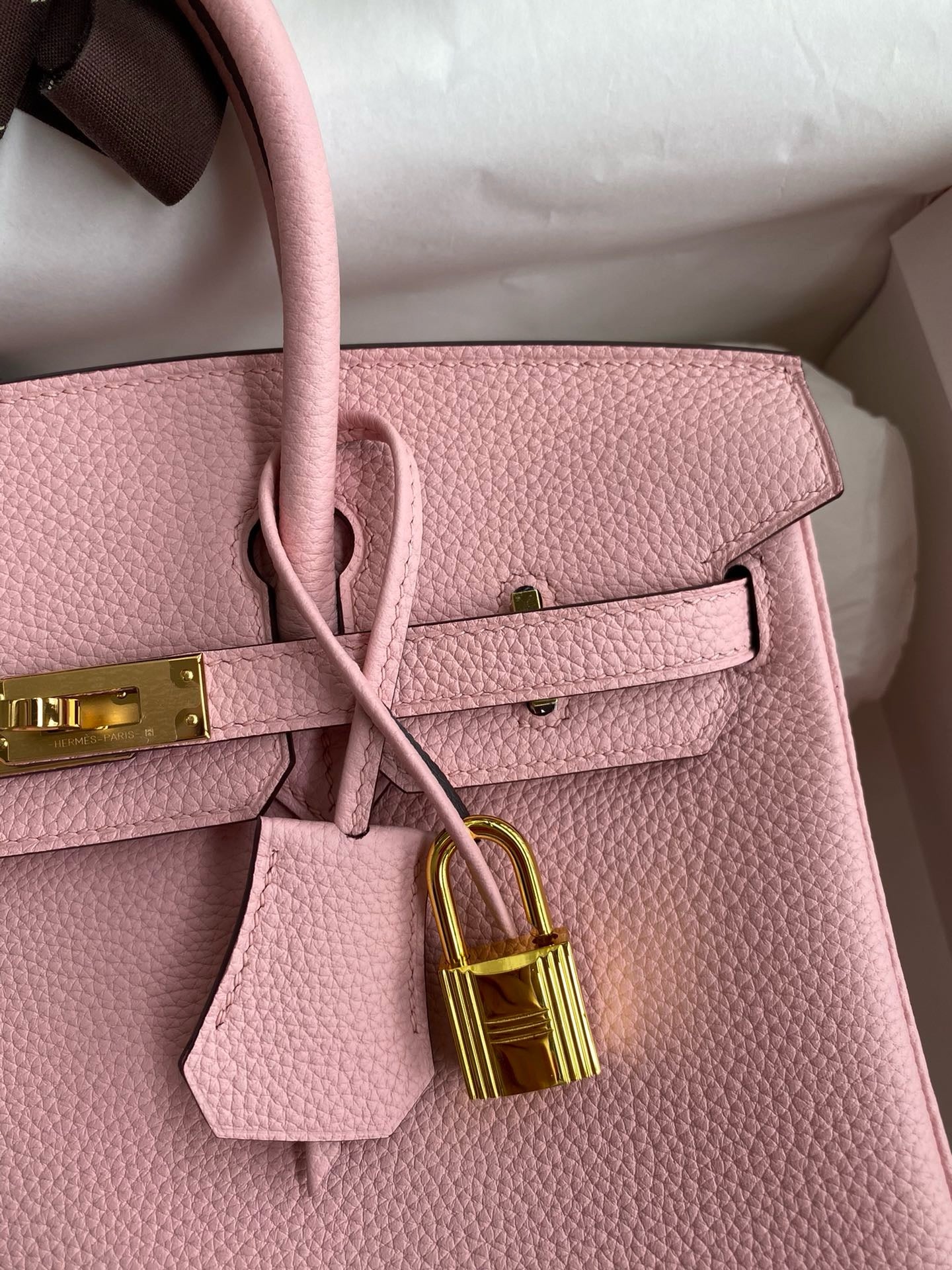 Hermès Sakura Rose Birkin 25 cm Togo Gold Hardware