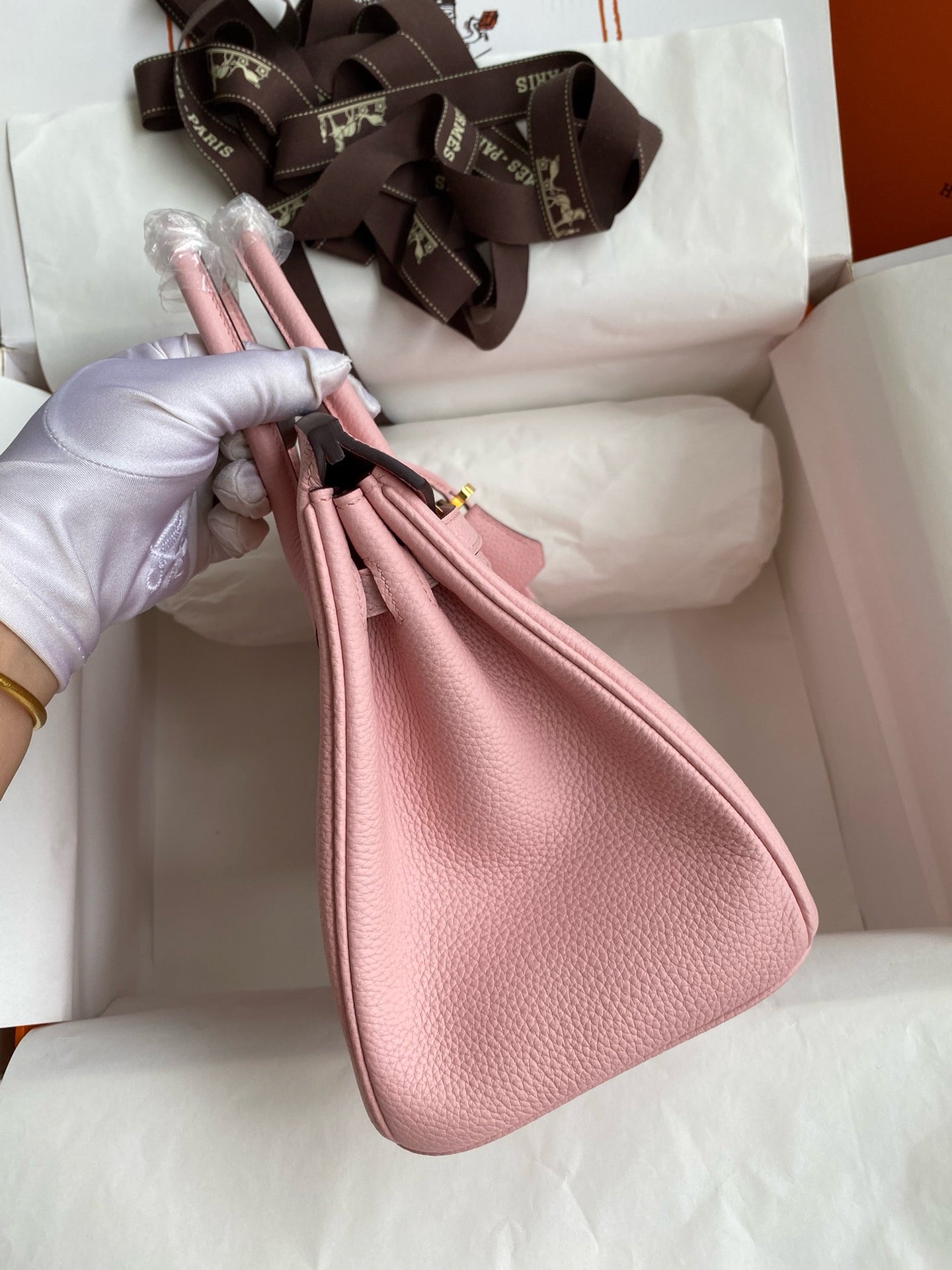 Hermès Sakura Rose Birkin 25 cm Togo Gold Hardware