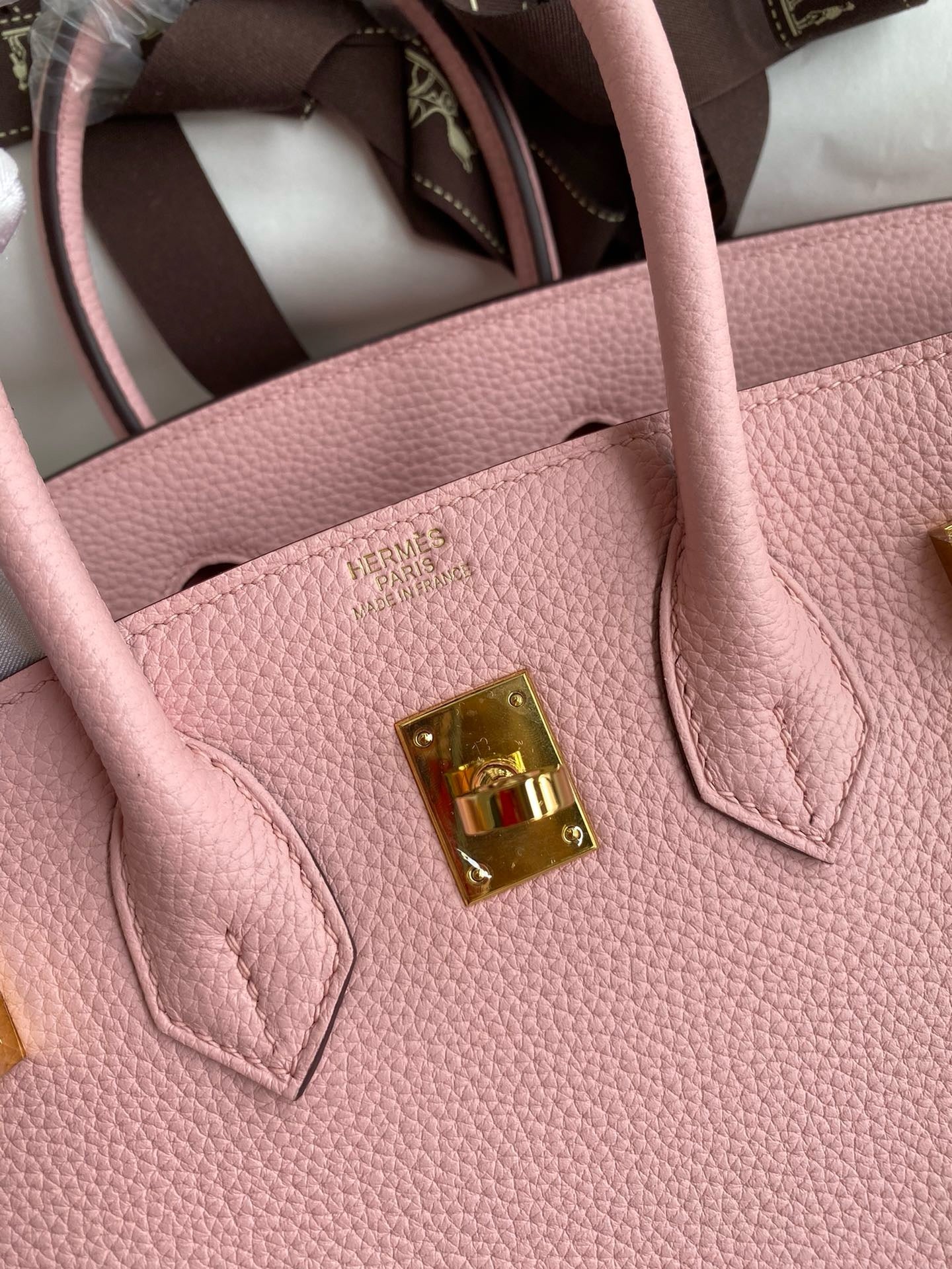 Hermès Sakura Rose Birkin 25 cm Togo Gold Hardware