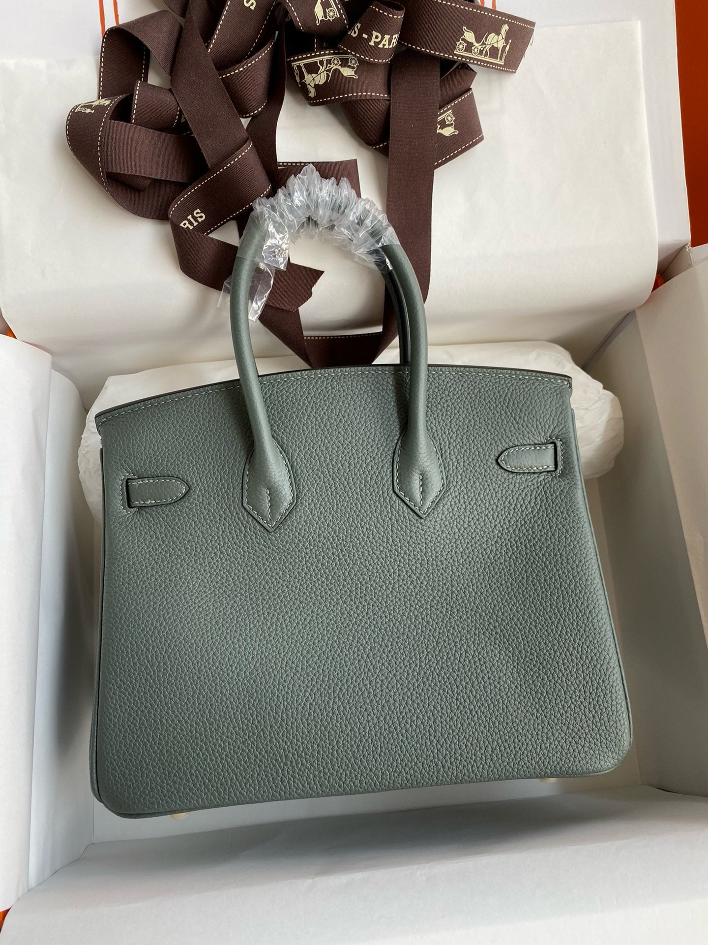 Hermès Vert Amond Birkin 25 cm Togo Gold Hardware