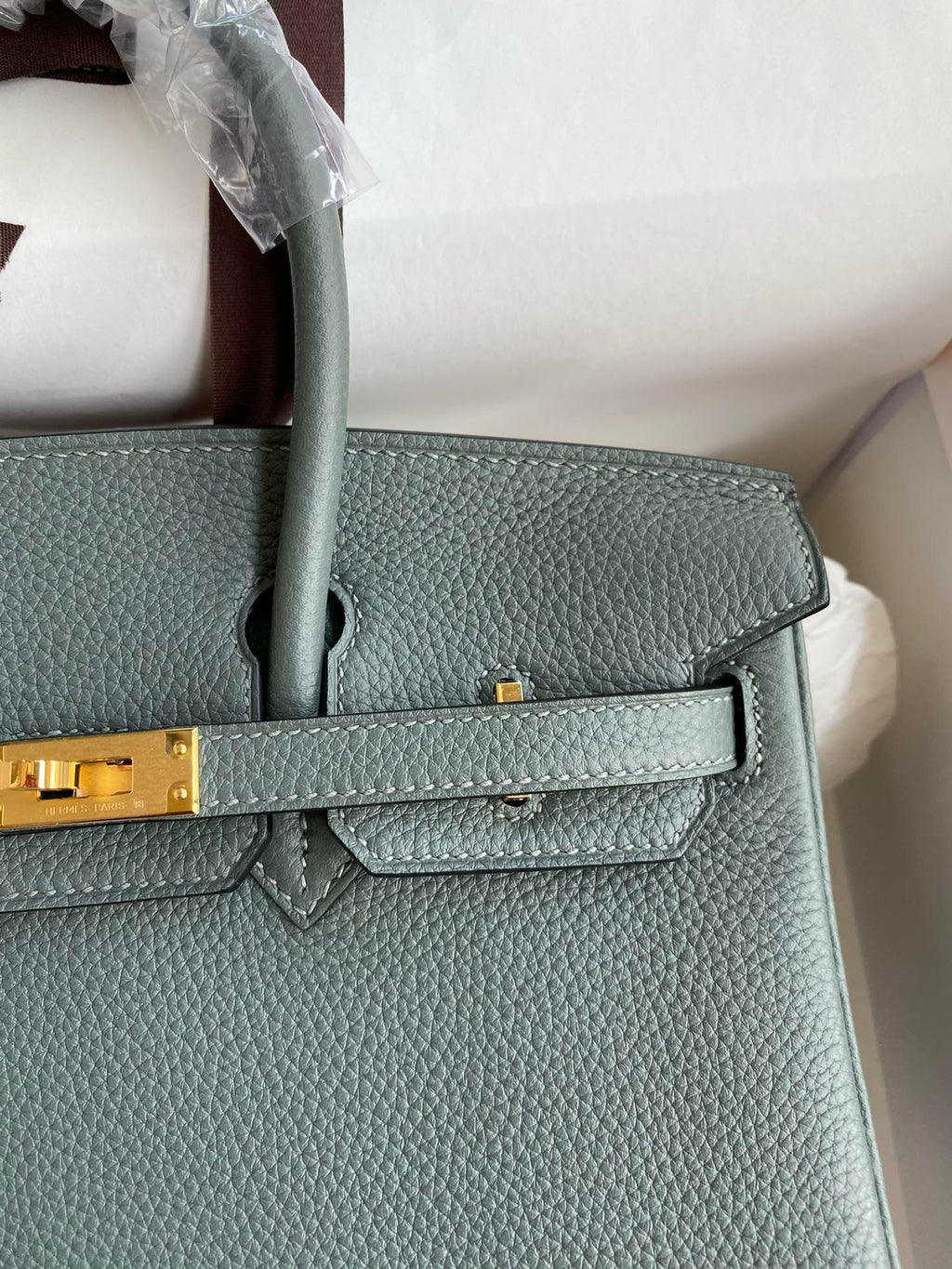 Hermès Vert Amond Birkin 25 cm Togo Gold Hardware