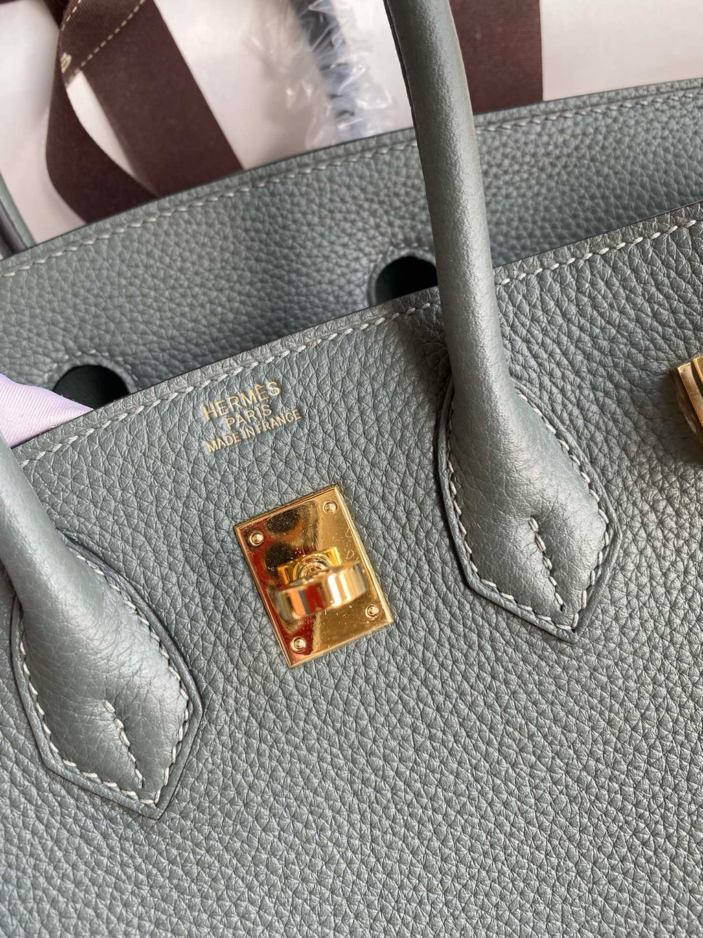 Hermès Vert Amond Birkin 25 cm Togo Gold Hardware