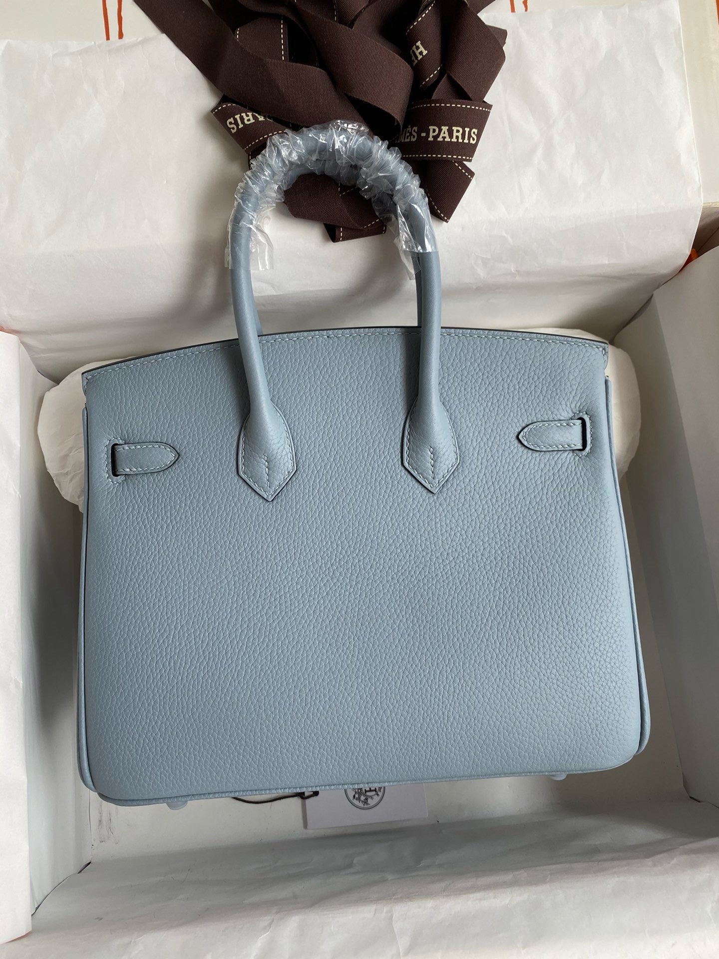 Hermes Blue Line Birkin 25 cm Togo Palladium Hardware