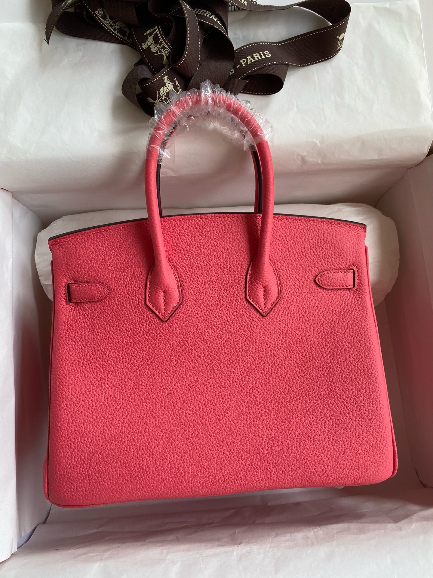 Hermès Rose Azalee Birkin 25 cm Togo Gold Hardware