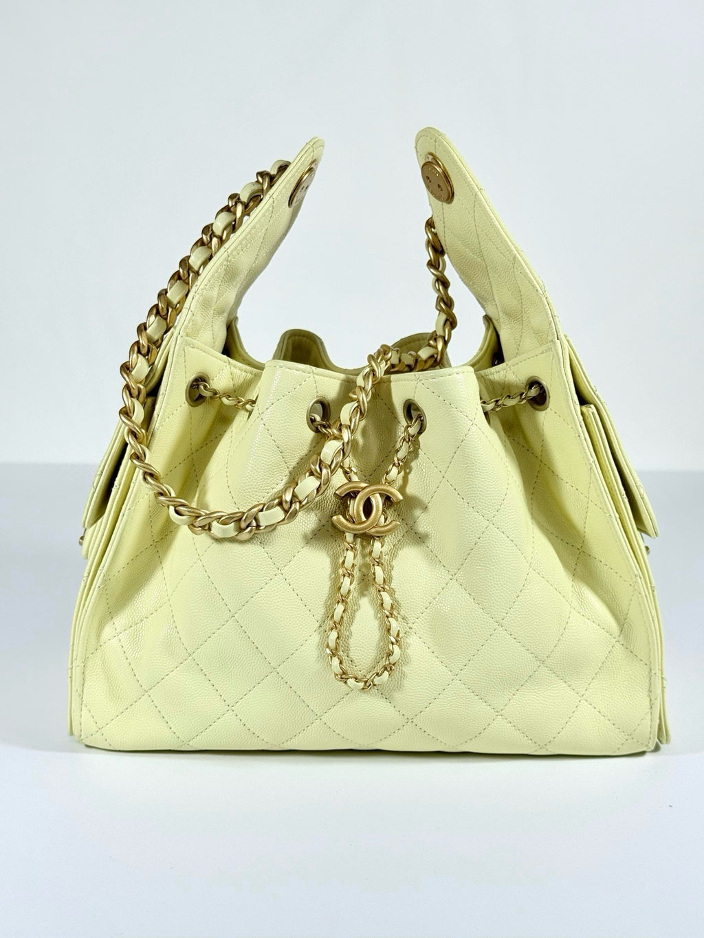Chanel Spring-Summer 2025 Chanel 25 Small Handbag Light Yellow