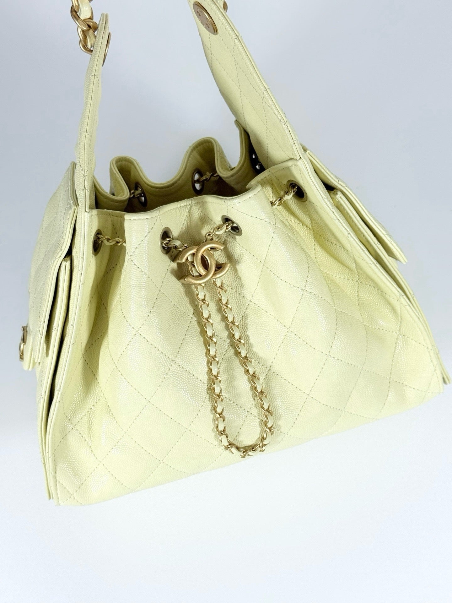 Chanel Spring-Summer 2025 Chanel 25 Small Handbag Light Yellow