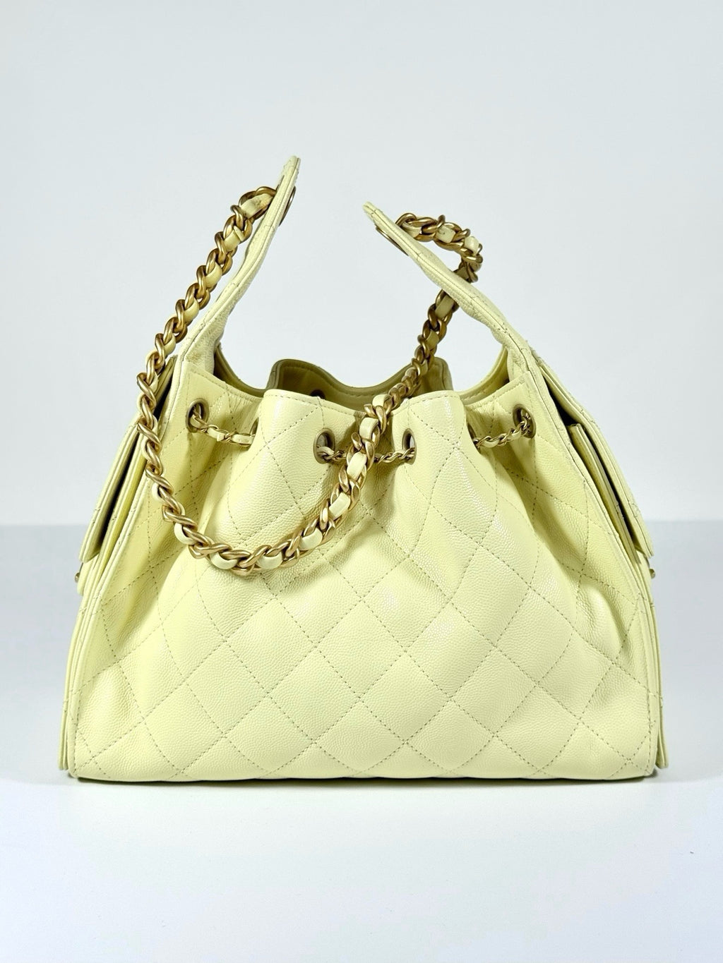 Chanel Spring-Summer 2025 Chanel 25 Small Handbag Light Yellow