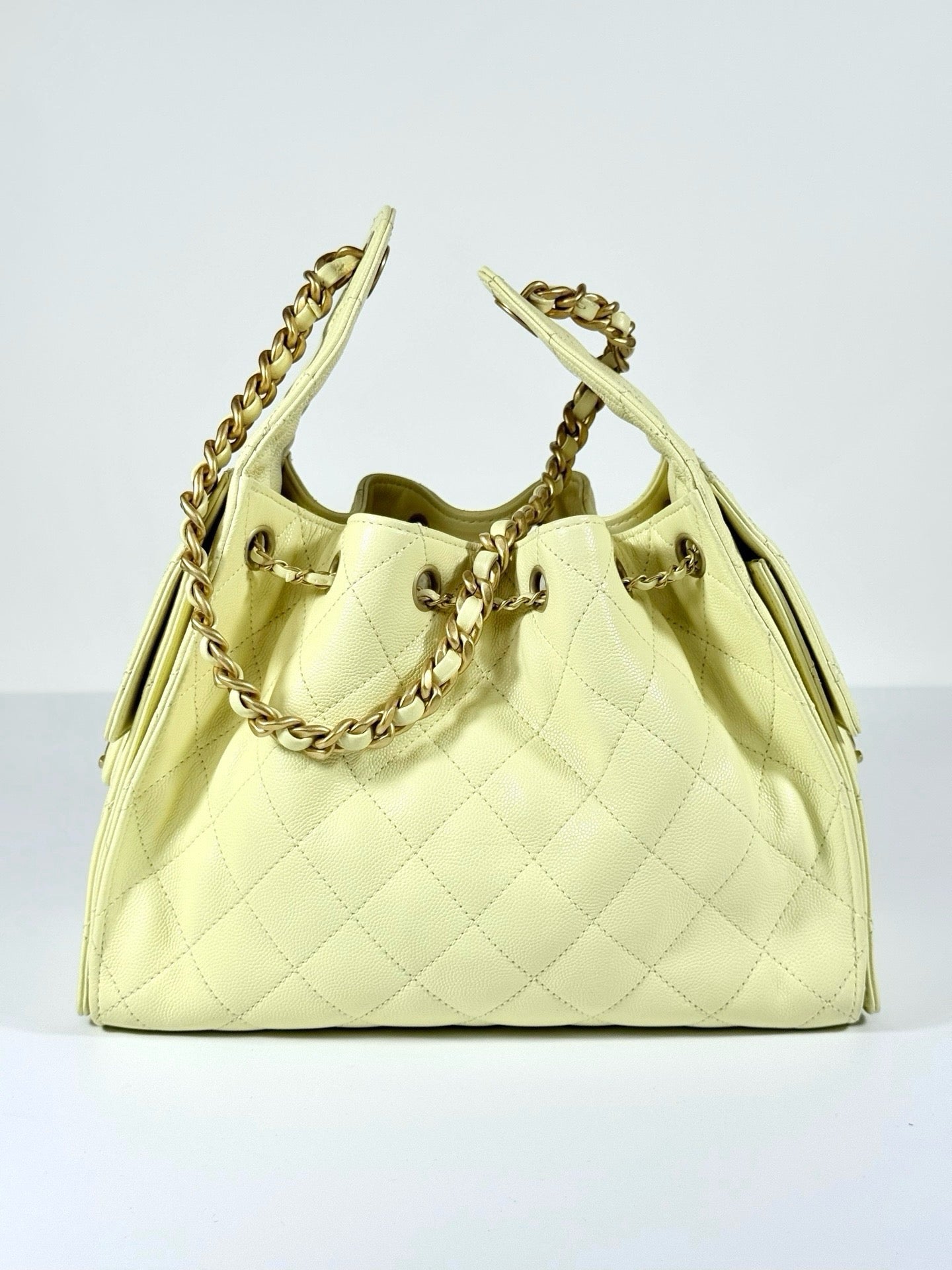 Chanel Spring-Summer 2025 Chanel 25 Small Handbag Light Yellow