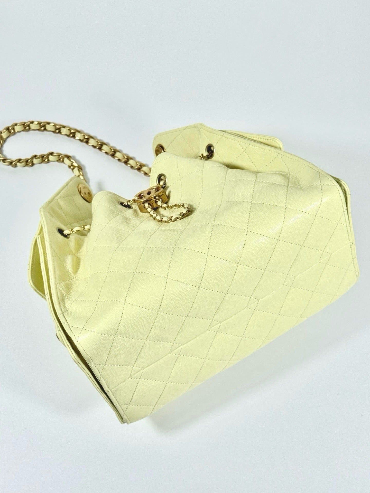 Chanel Spring-Summer 2025 Chanel 25 Small Handbag Light Yellow