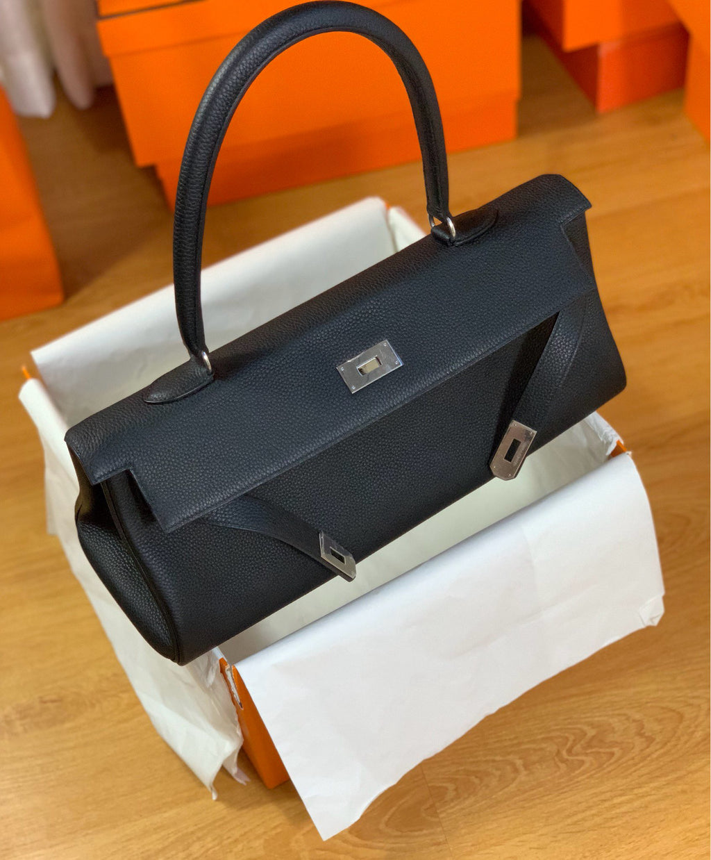 HERMÈS Shoulder Kelly Black