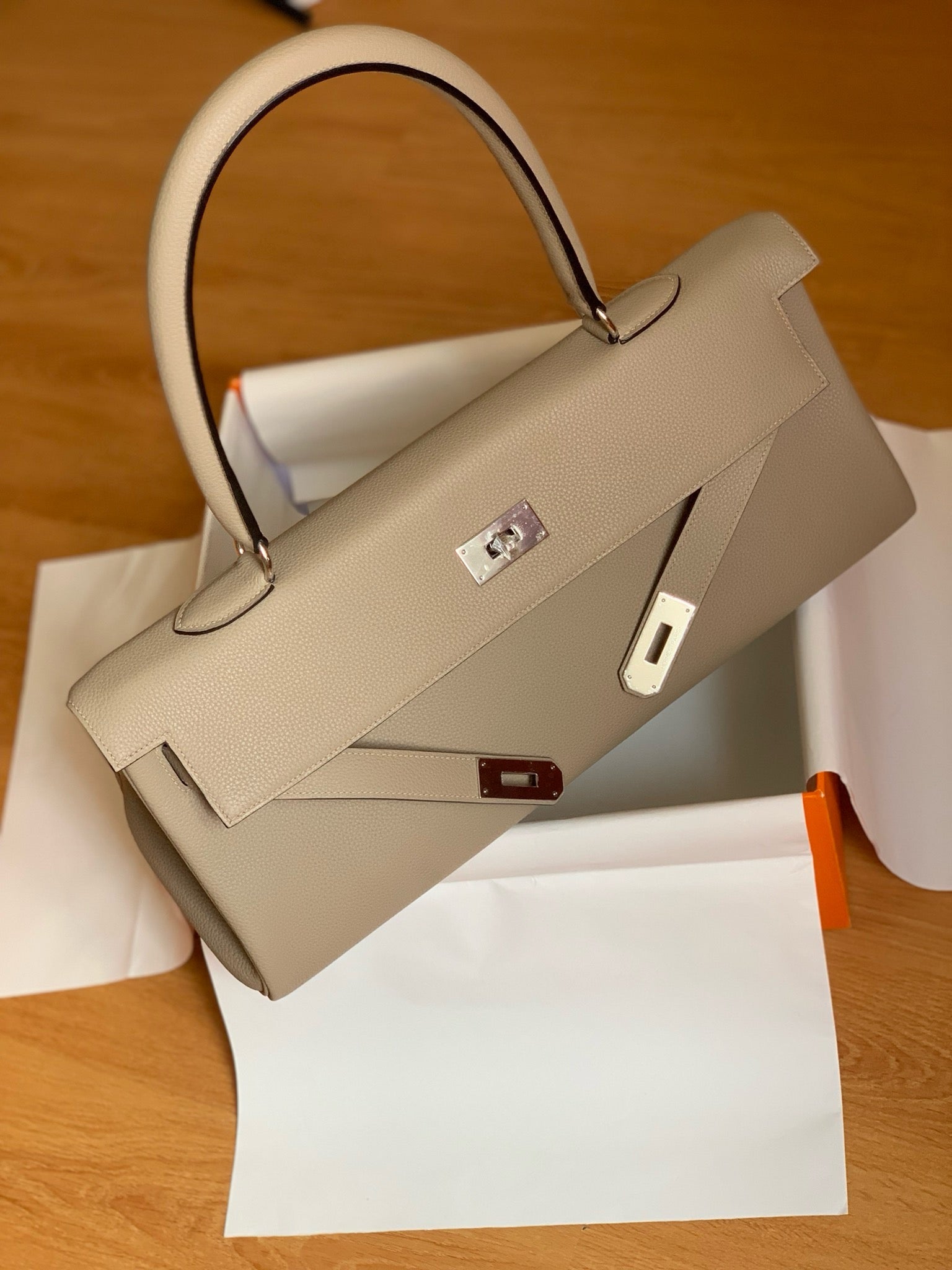 HERMÈS Shoulder Kelly Trench