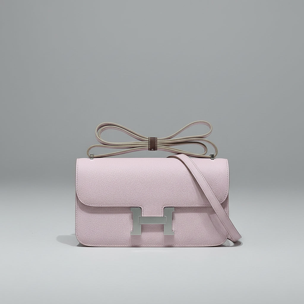 Hermès Constance Elan handbag in Mauve Sylvestre Epsom with Palladium Hardware