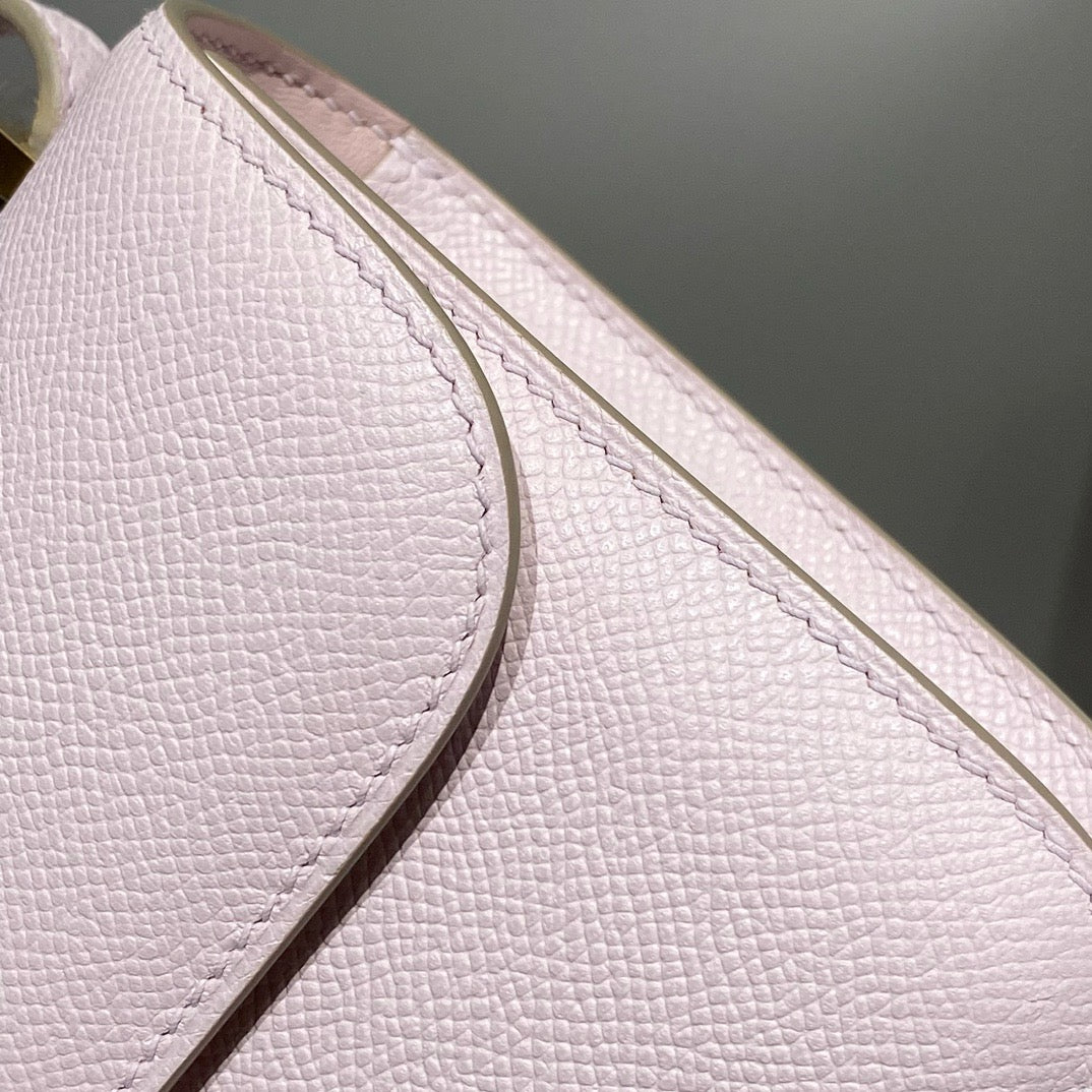Hermès Constance Elan handbag in Mauve Sylvestre Epsom with Palladium Hardware