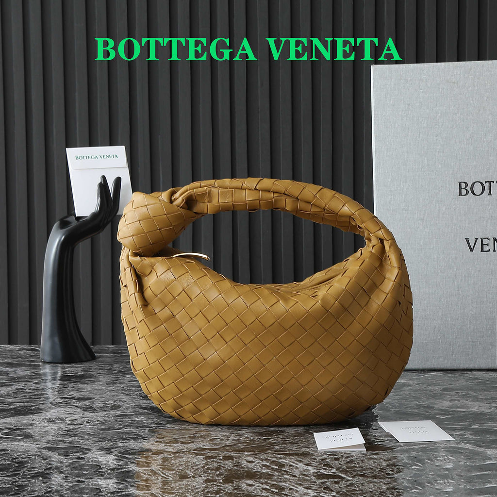 Bottega Veneta Camel Intrecciato Woven Leather Tote Bag