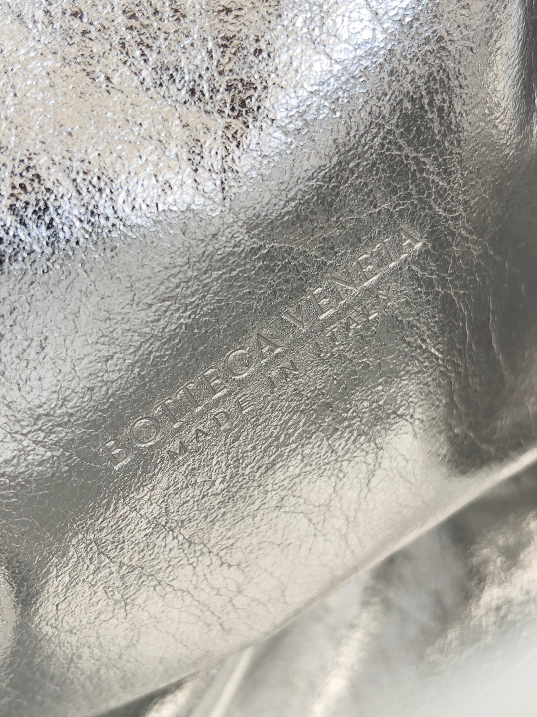 Bottega Veneta Silver Intrecciato Woven Leather Clutch