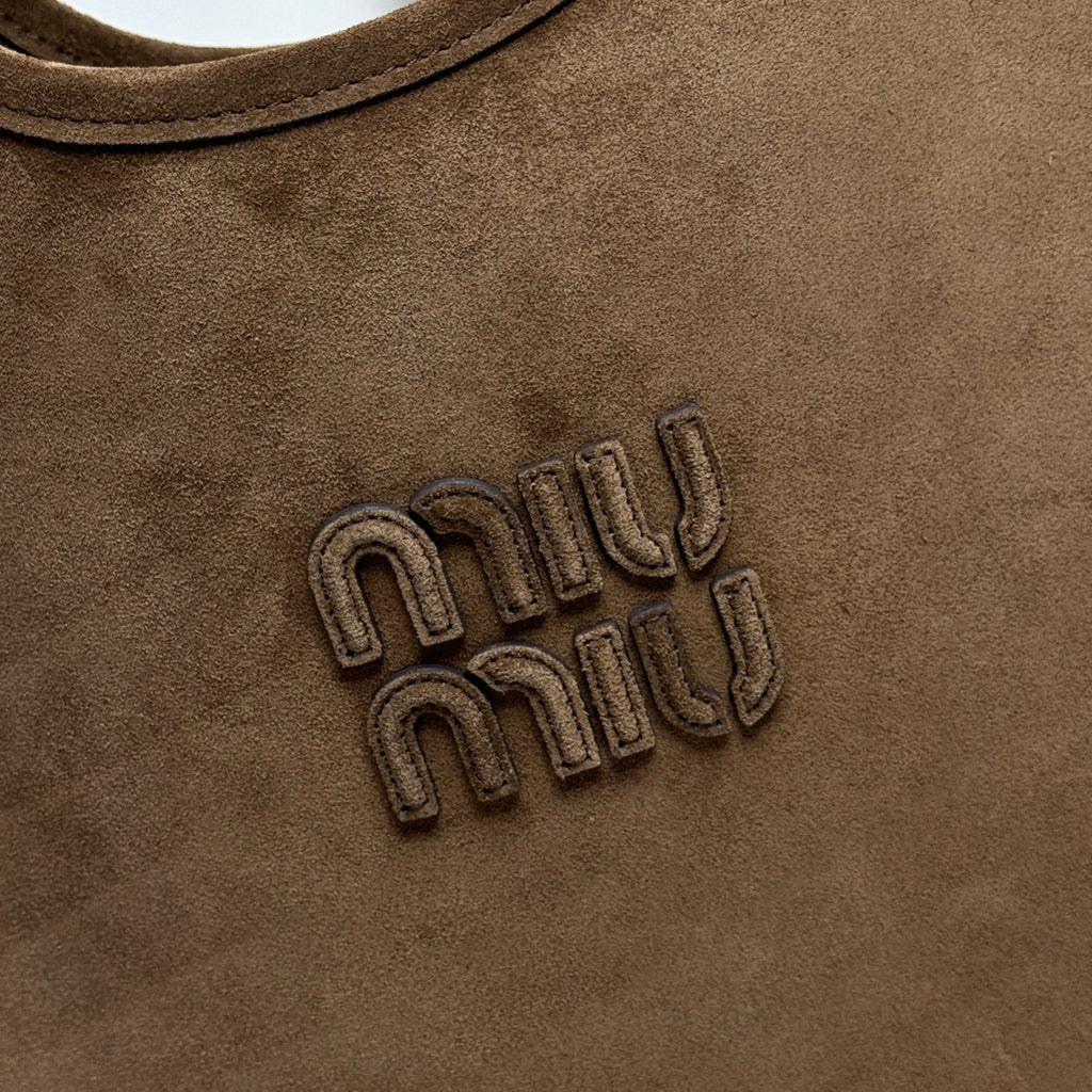 Miu Miu Suede Hobo Bag - Olive Green