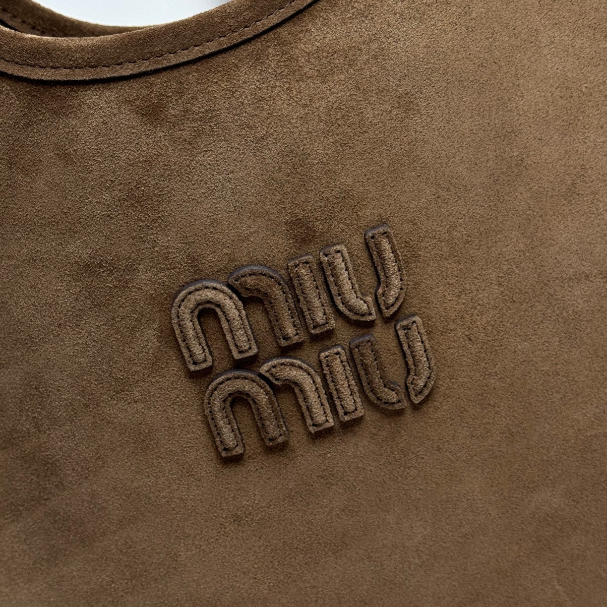 Miu Miu Suede Hobo Bag - Olive Green