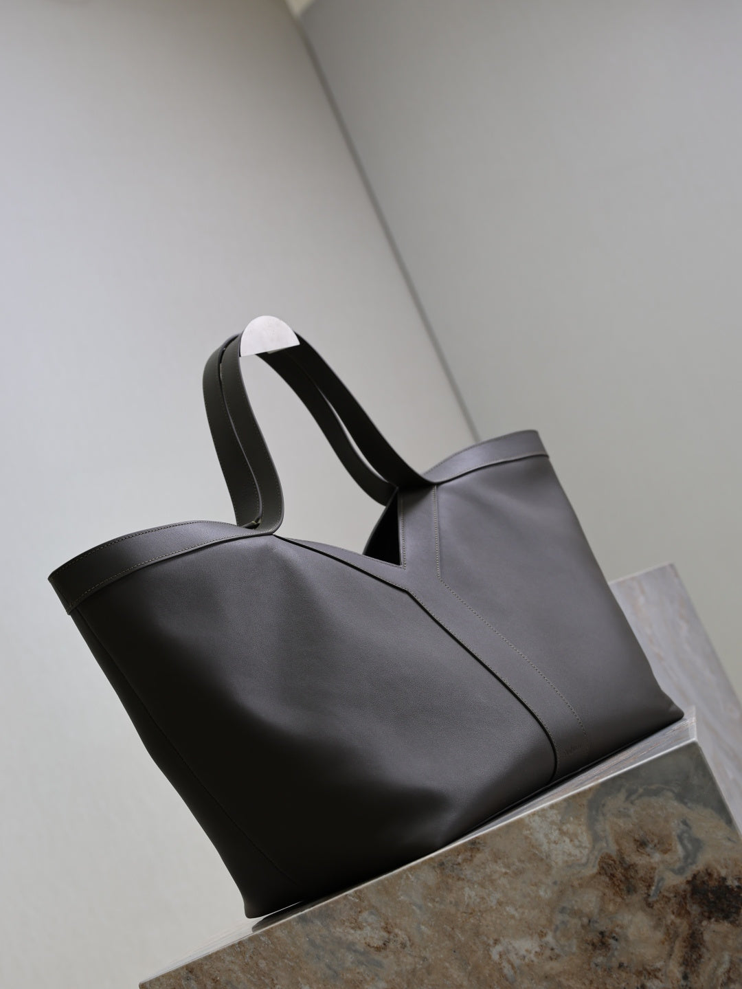 YSL Shopping Bag Black Leather Tote