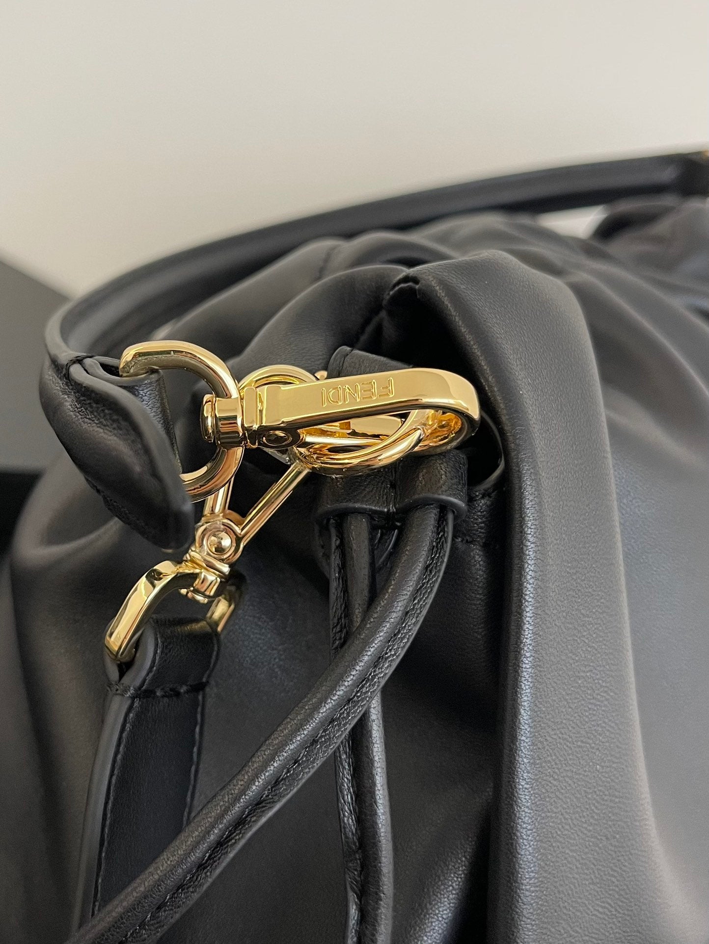 Fendi Baguette Soft Leather Shoulder Bag - Black