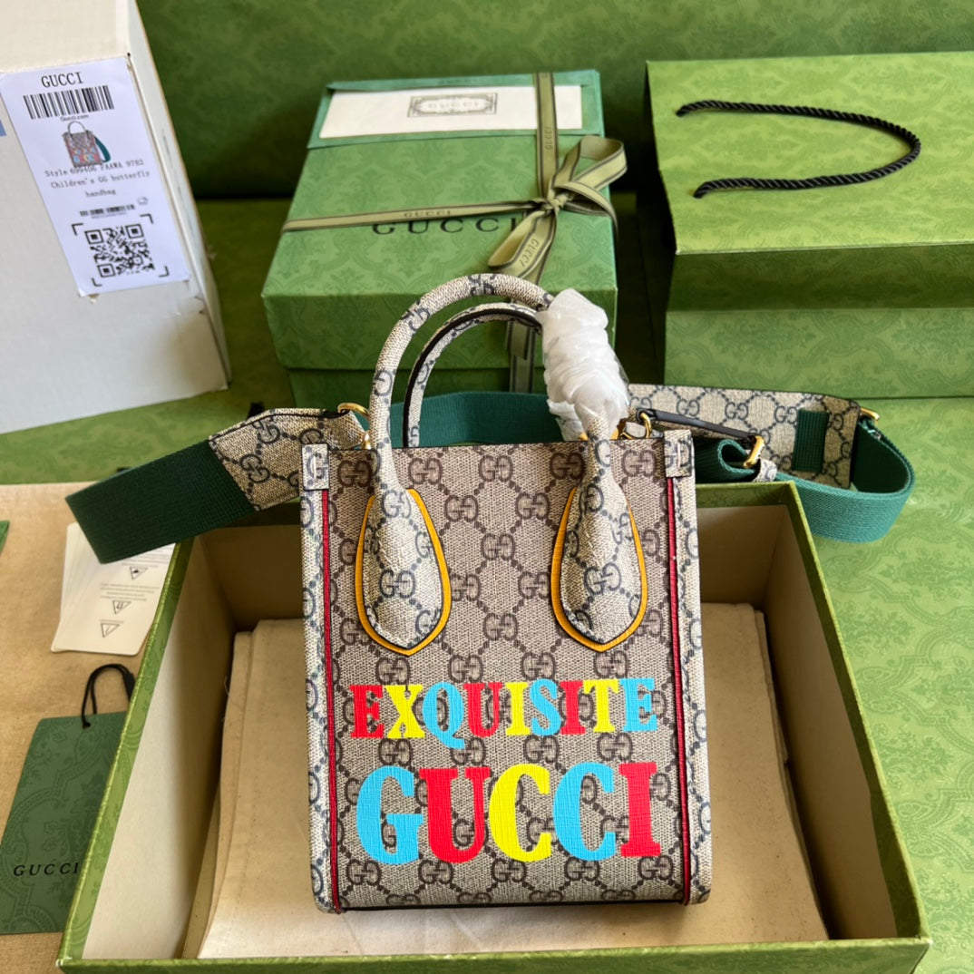 Gucci Exquisite GG Supreme Mini Tote Bag - Multicolor