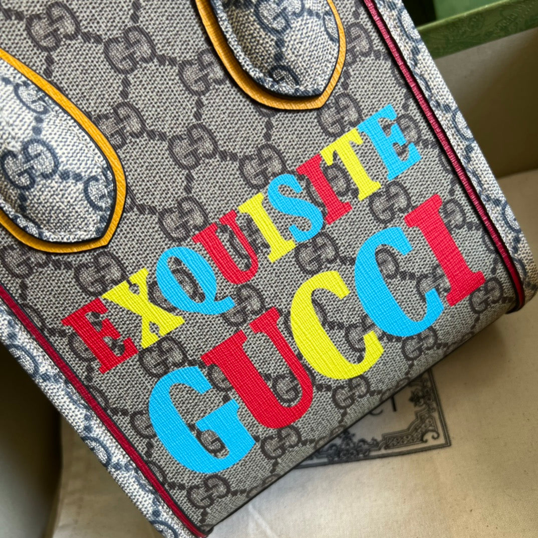 Gucci Exquisite GG Supreme Mini Tote Bag - Multicolor