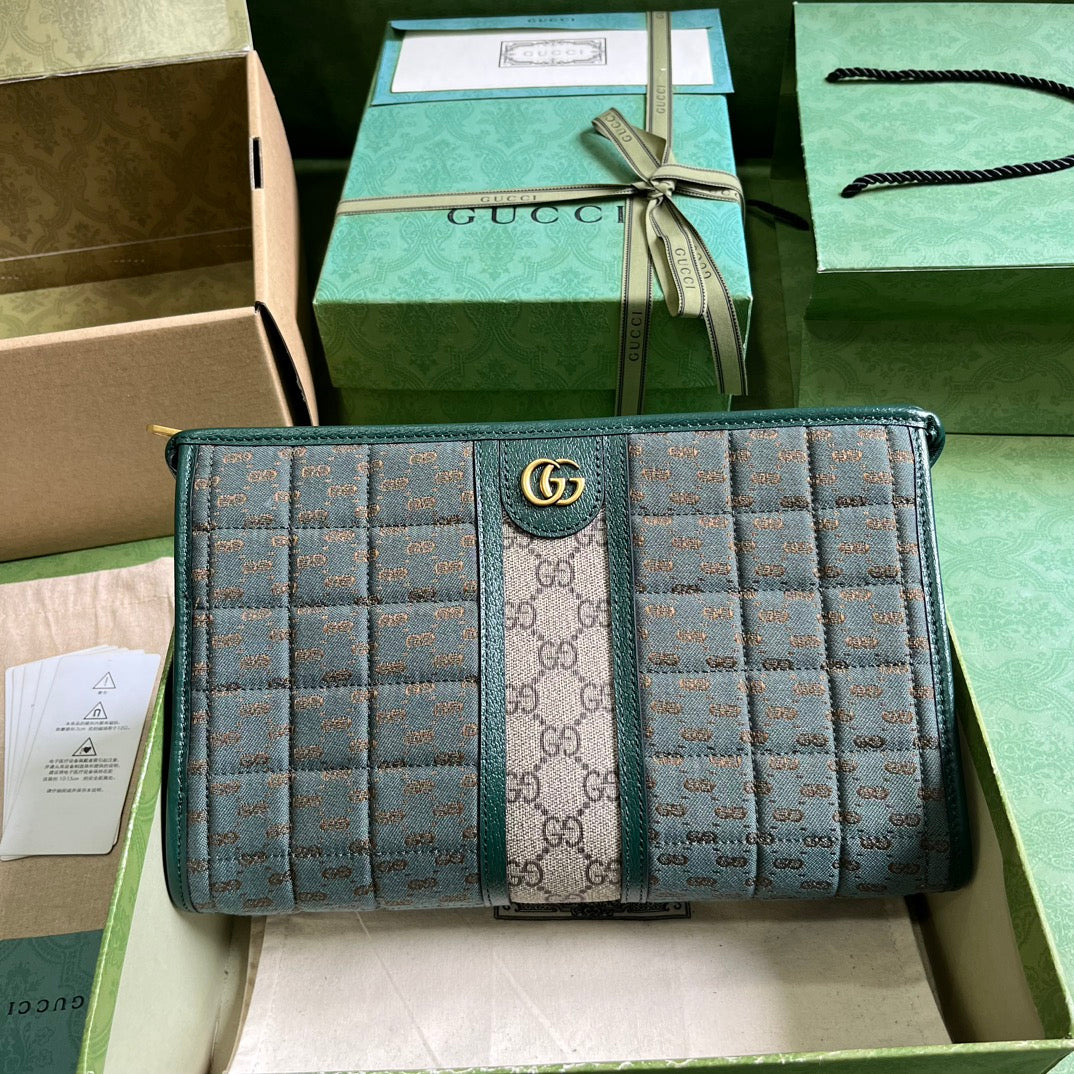 Gucci Ophidia GG Supreme Crossbody Bag - Forest Green