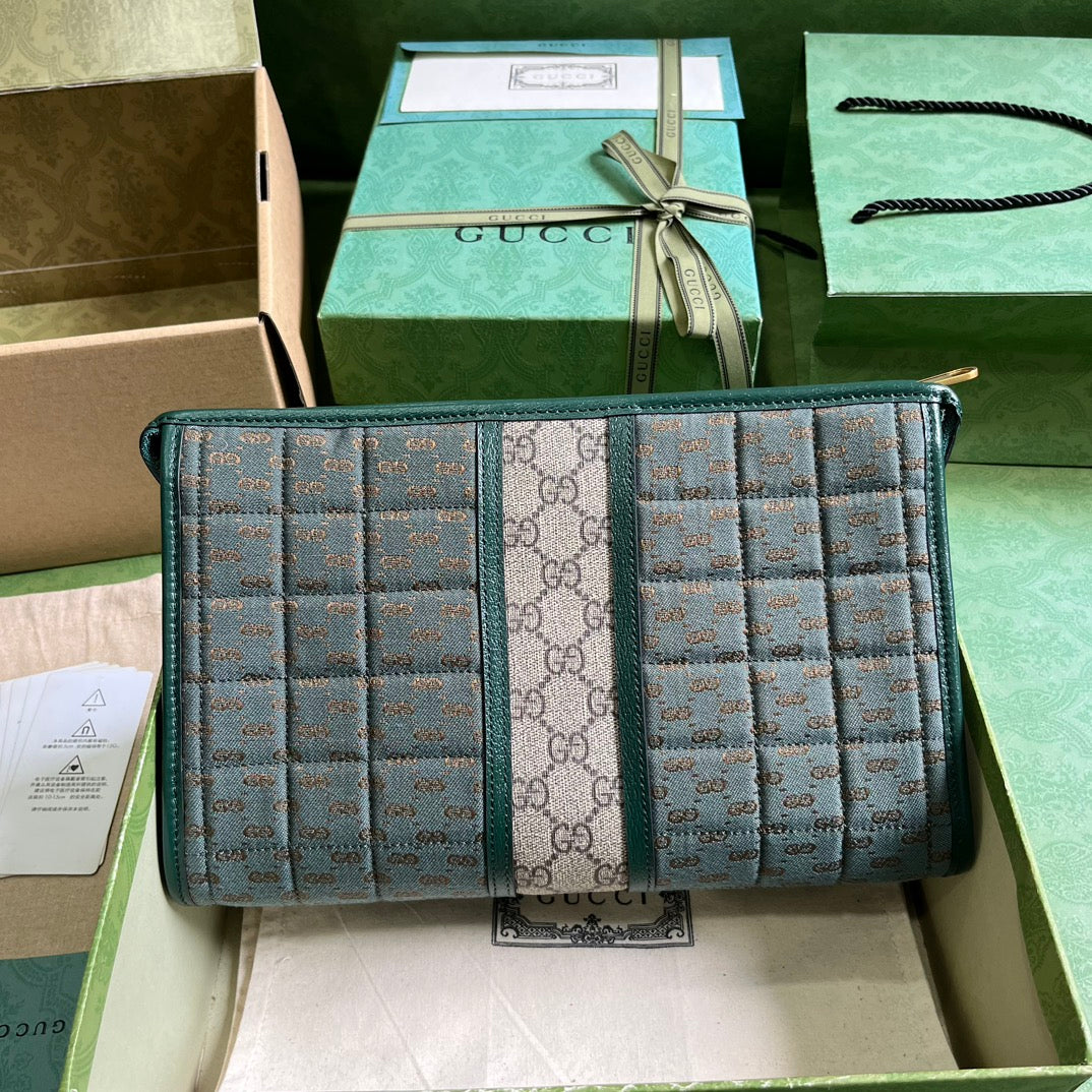Gucci Ophidia GG Supreme Crossbody Bag - Forest Green