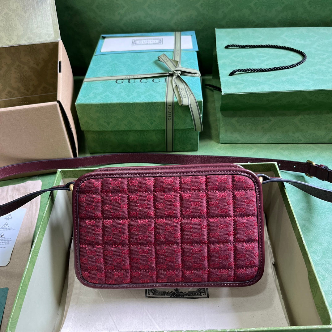 Gucci GG Marmont Small Crossbody Bag - Burgundy
