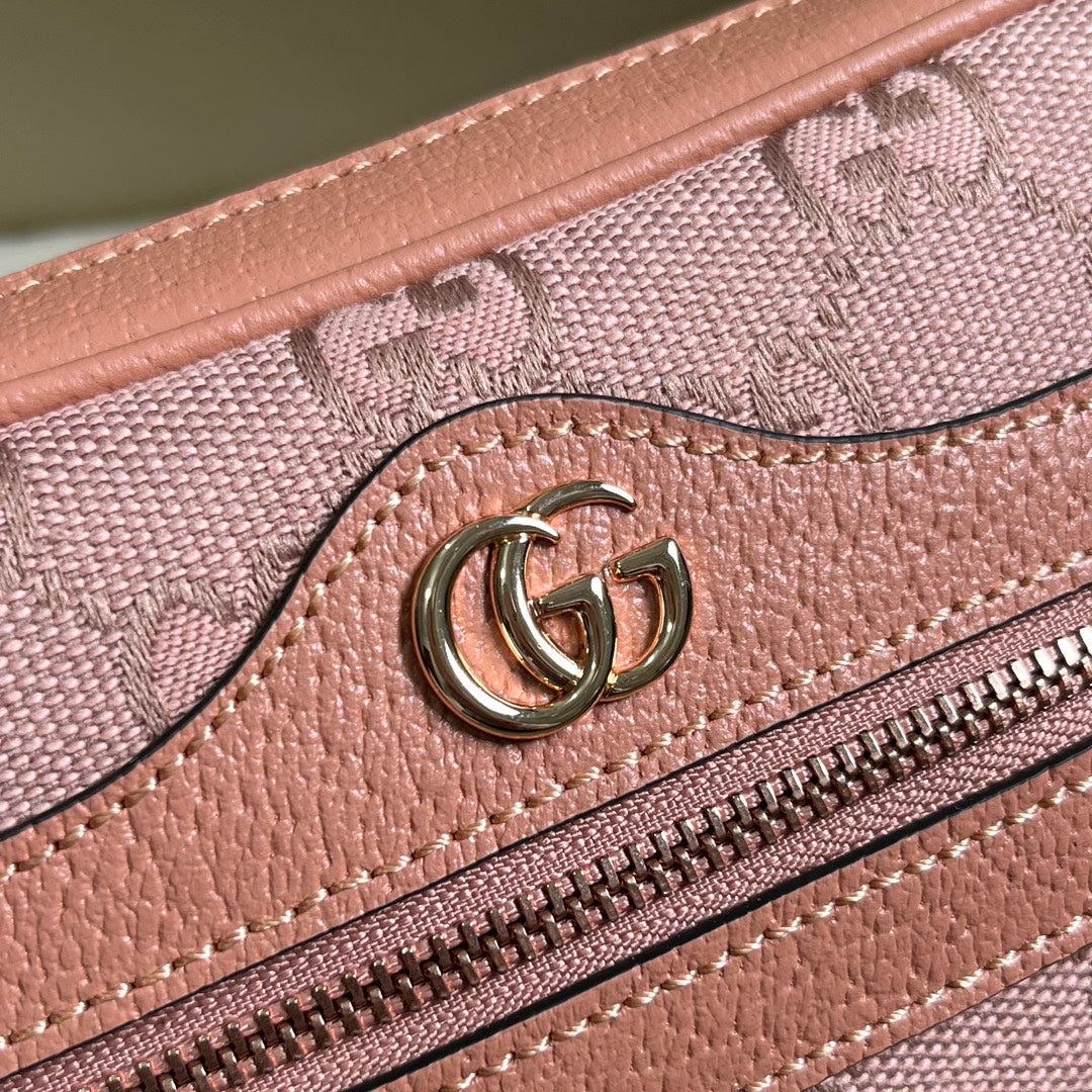 GUCCI Ophidia GG Supreme Canvas Crossbody Bag - Pink