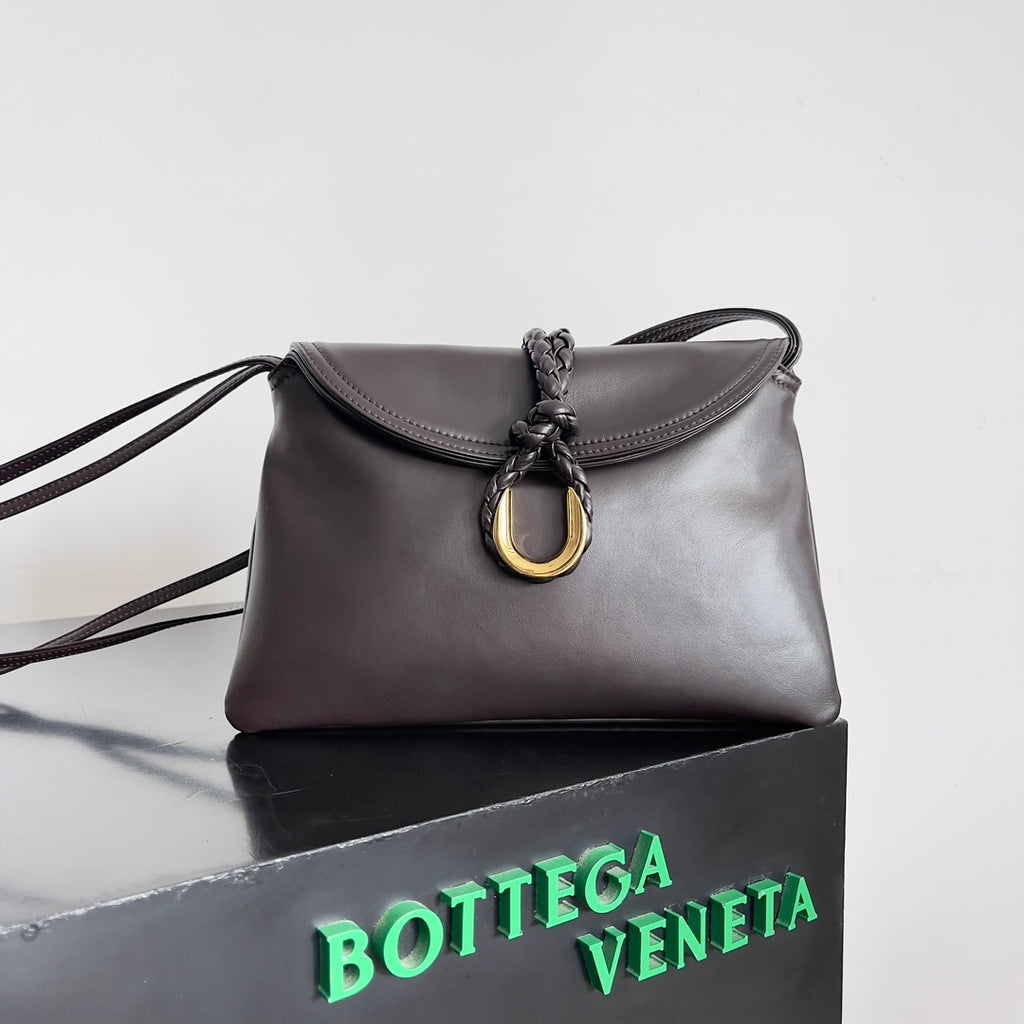 Bottega Veneta Intrecciato Crossbody Bag - Charcoal Grey