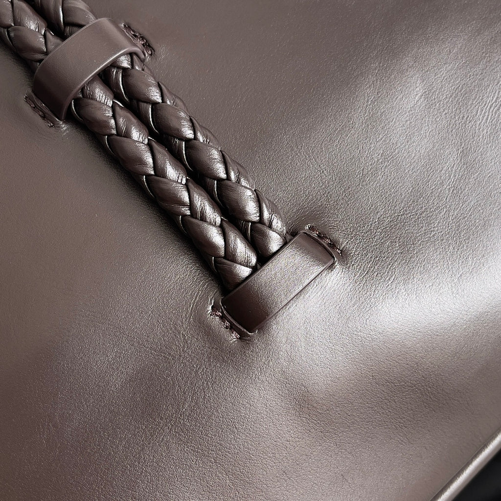 Bottega Veneta Intrecciato Crossbody Bag - Charcoal Grey