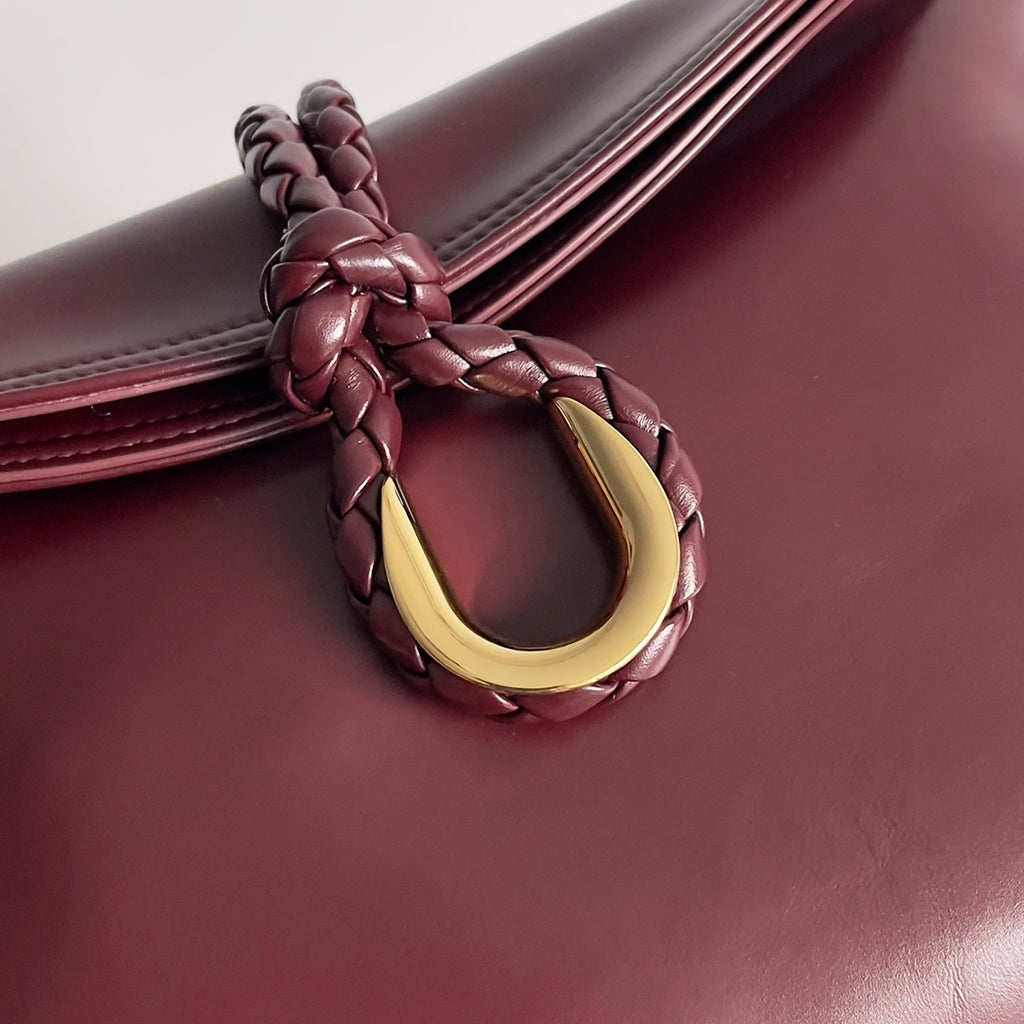 Bottega Veneta Intrecciato Crossbody Bag - Burgundy