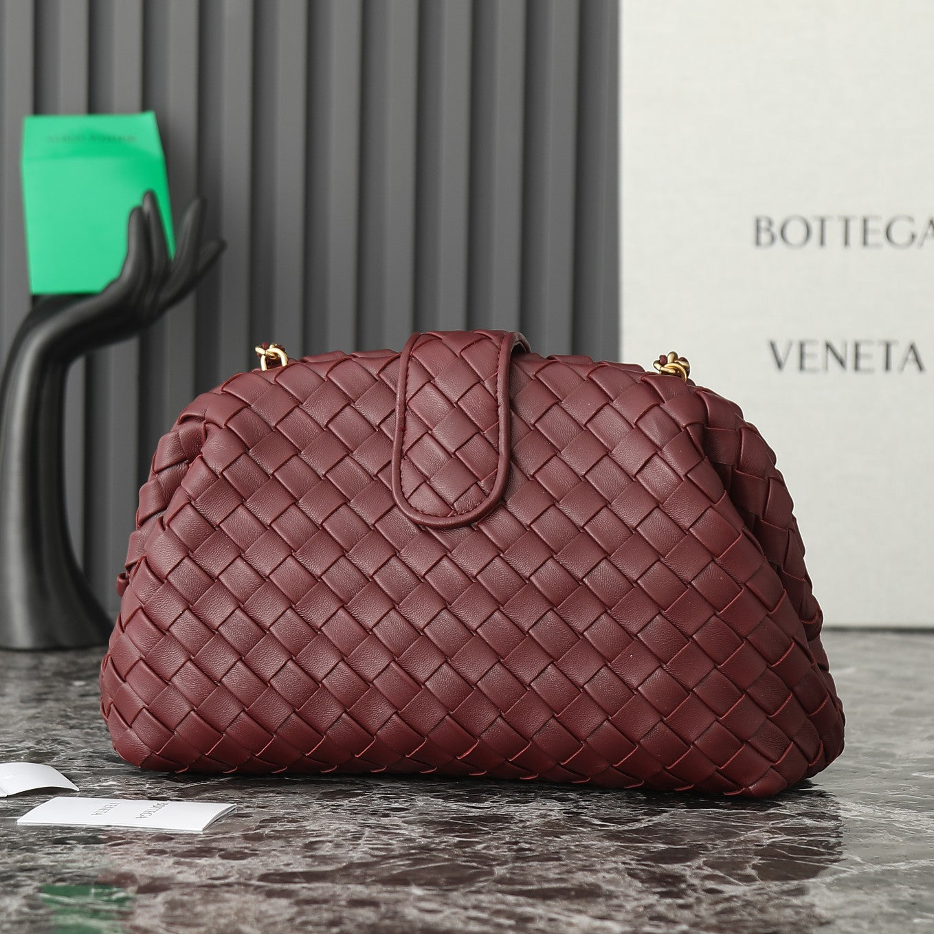 Bottega Veneta Chain Pouch - Burgundy