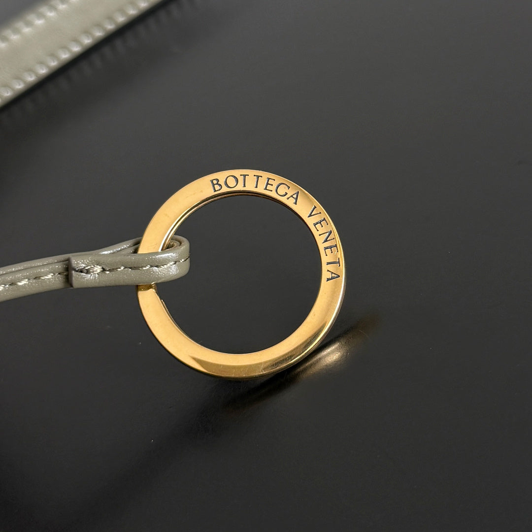 Bottega Veneta Jodie Intrecciato Sage Green Leather Shoulder Bag