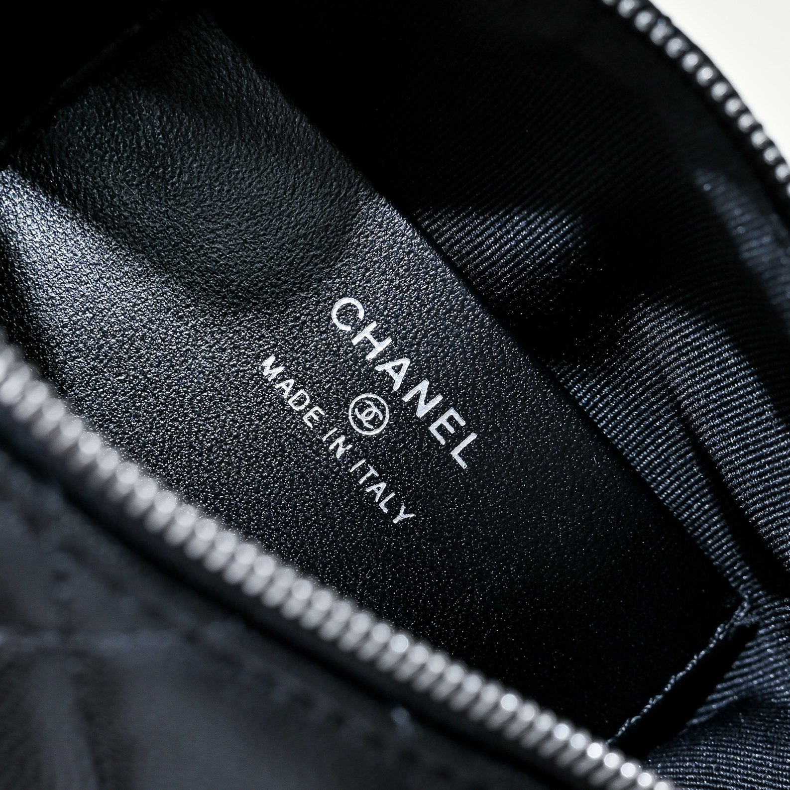 Chanel Black Caviar Leather Hobo Bag with Silver Hardware